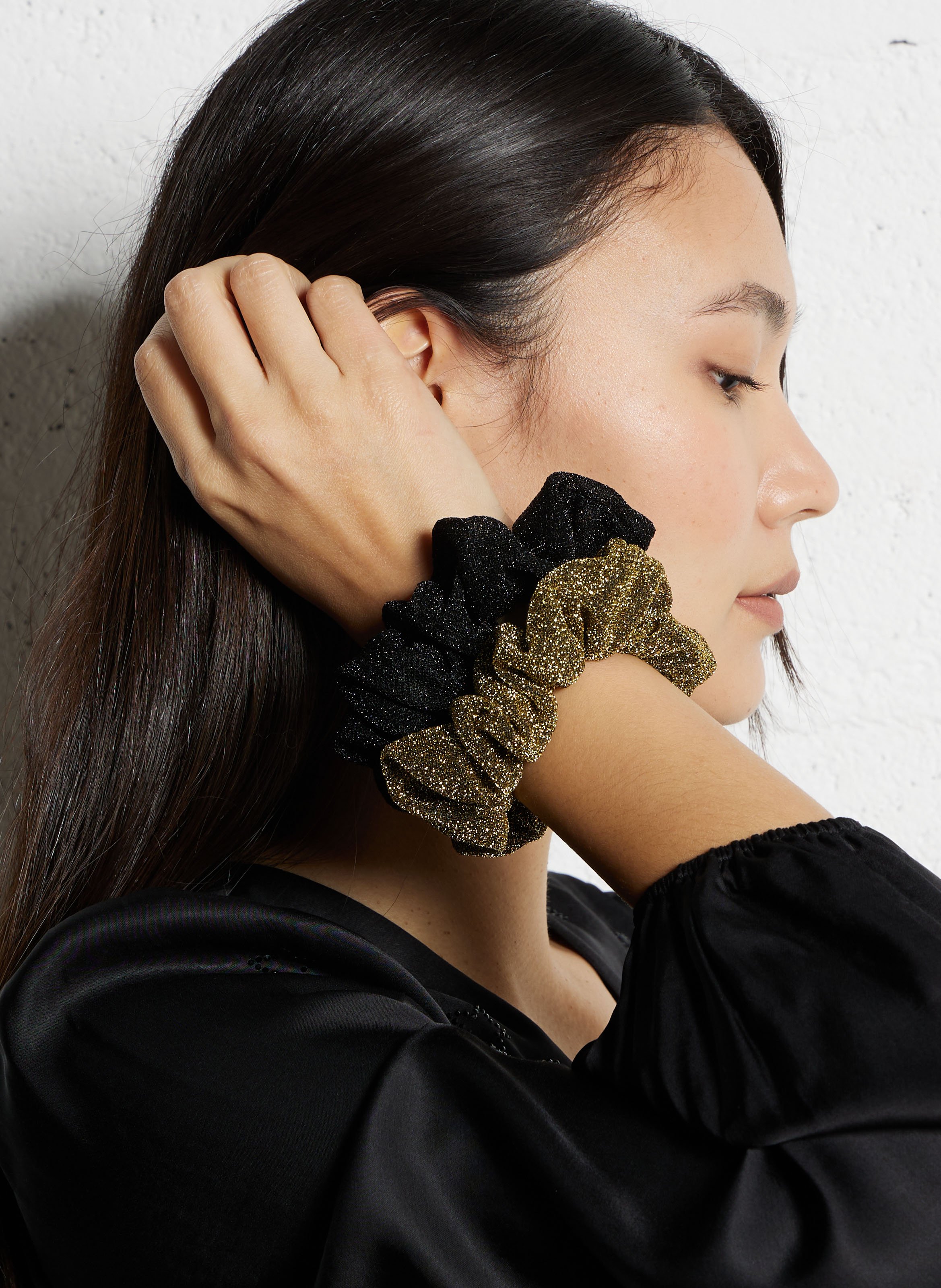 Set van 2 haarelastiekjes AU PRINTEMPS PARIS Veelkleurig