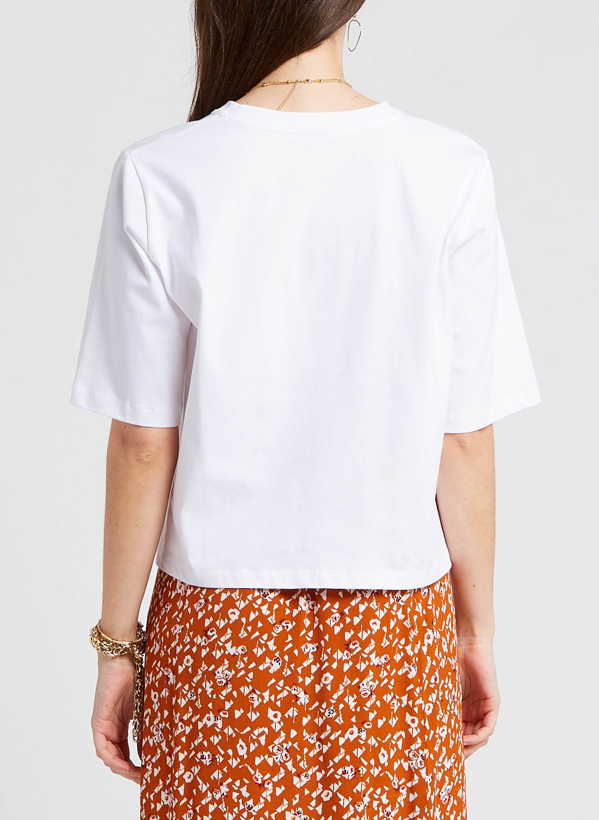 Loose-fit round-neck cotton T-shirt SESSUN White