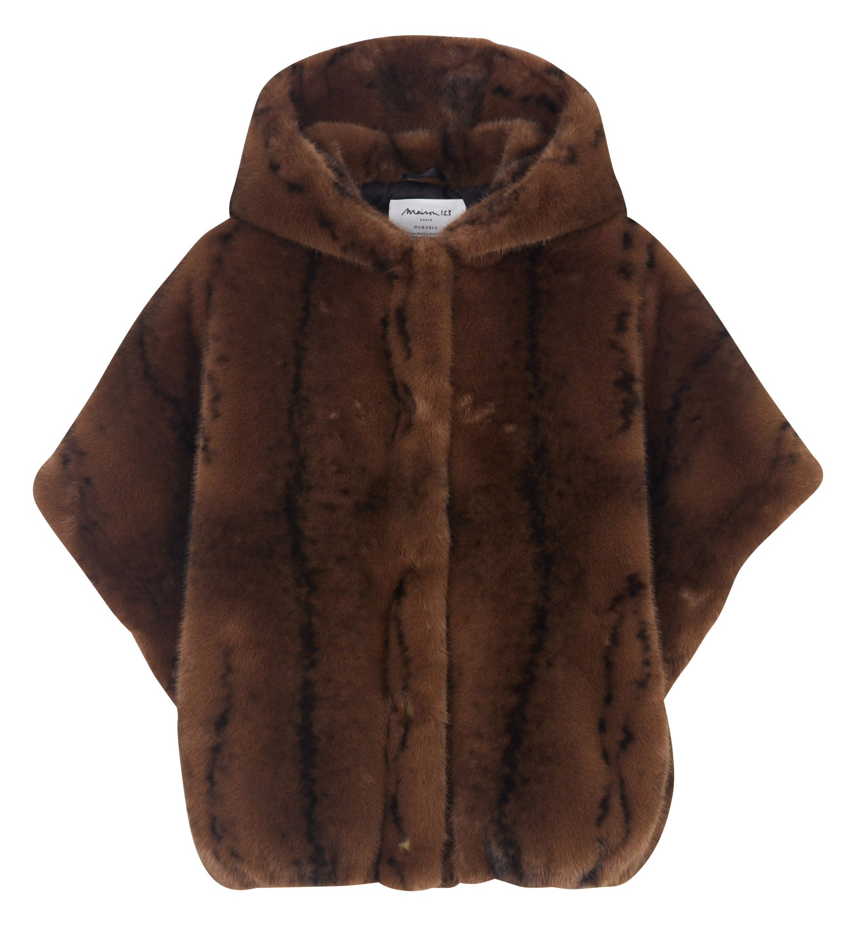 Capa oversize de piel sintética MAISON 123 Marron