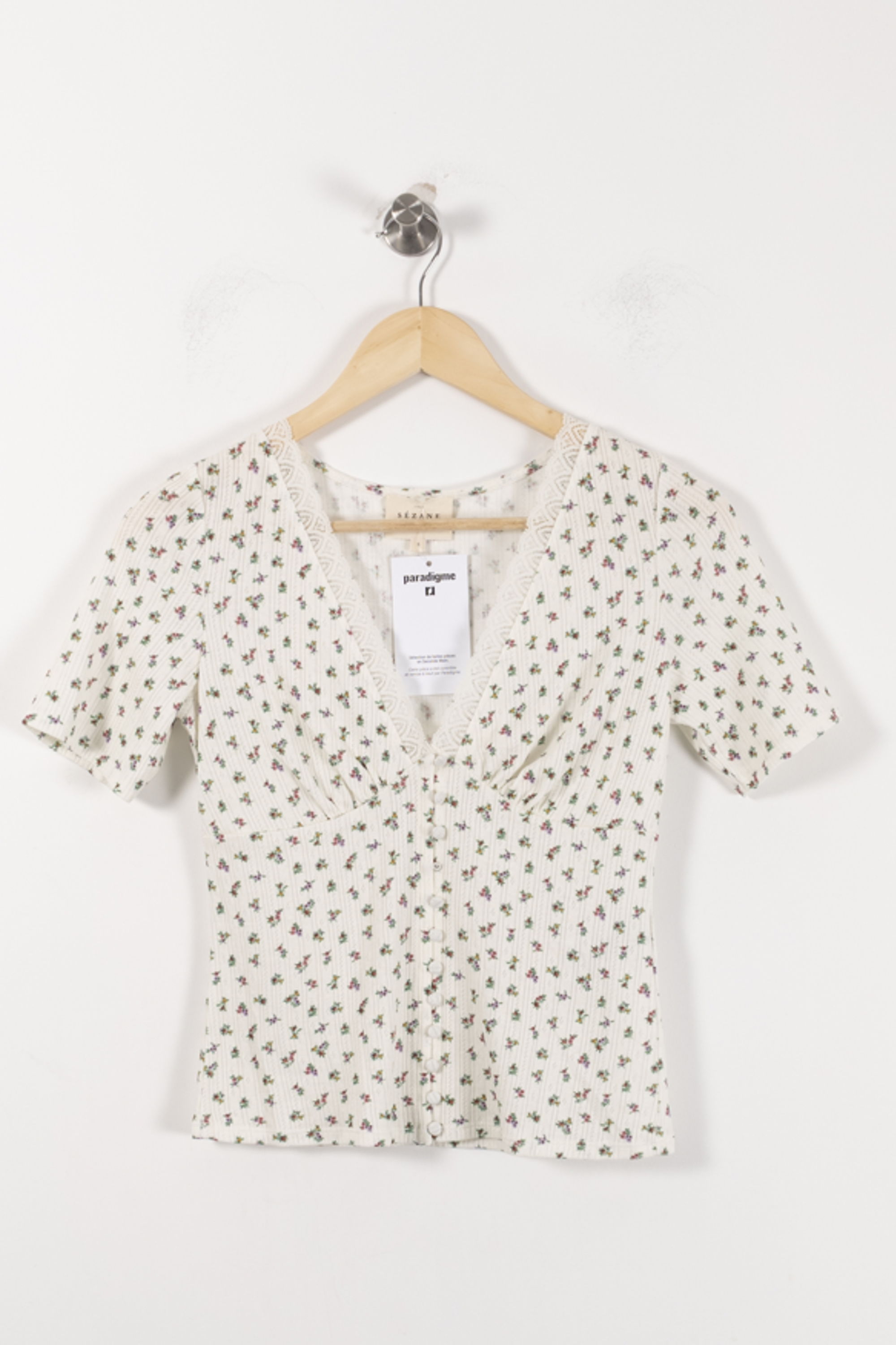 Tommy Badge T-shirt SEZANE - Seconde main White