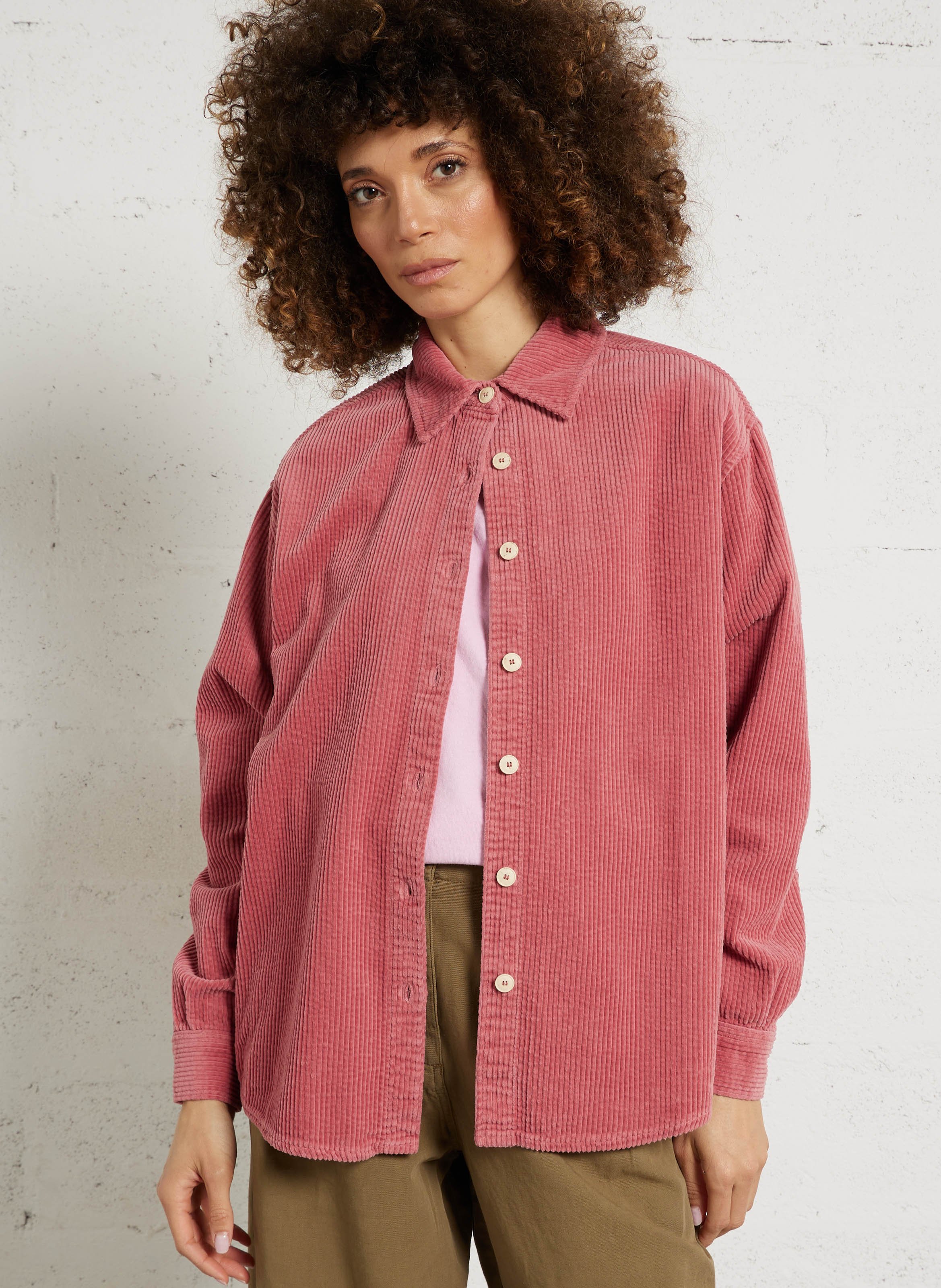 Surchemise col classique en velours côtelé AMERICAN VINTAGE