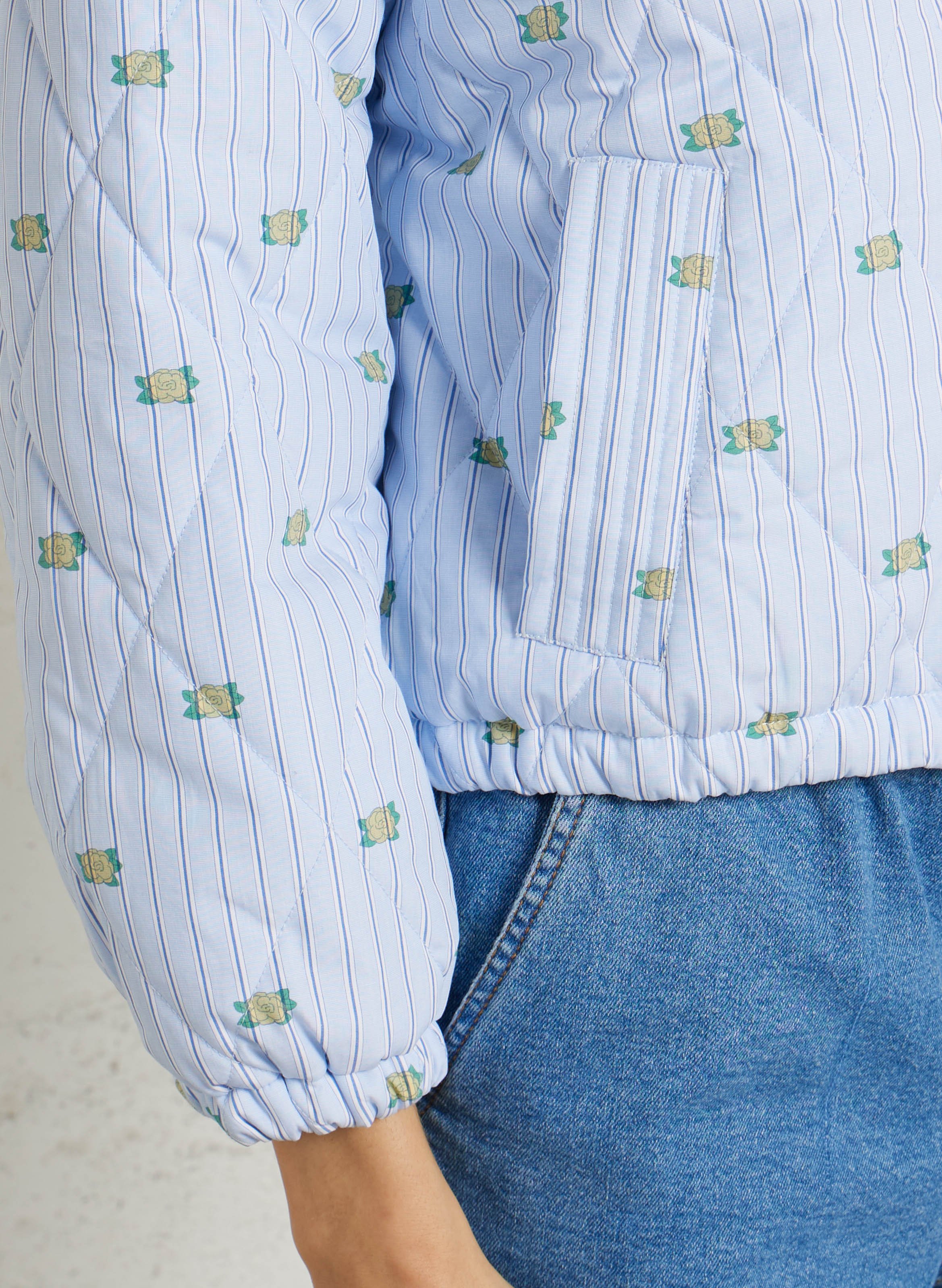 Oversize-Steppjacke aus Baumwolle THE TINY BIG SISTER Blau