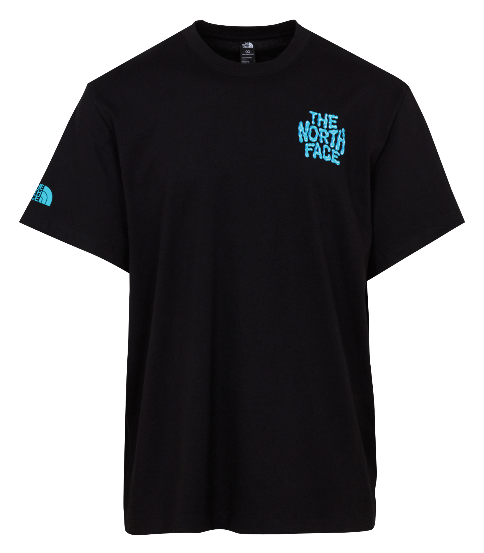Gerade geschnittenes Rundhals-T-Shirt aus Baumwolle mit Siebdruck THE NORTH FACE Schwarz