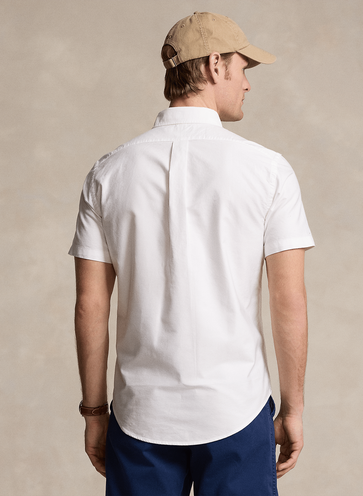 Chemise col américain slim-fit en coton POLO RALPH LAUREN Blanc