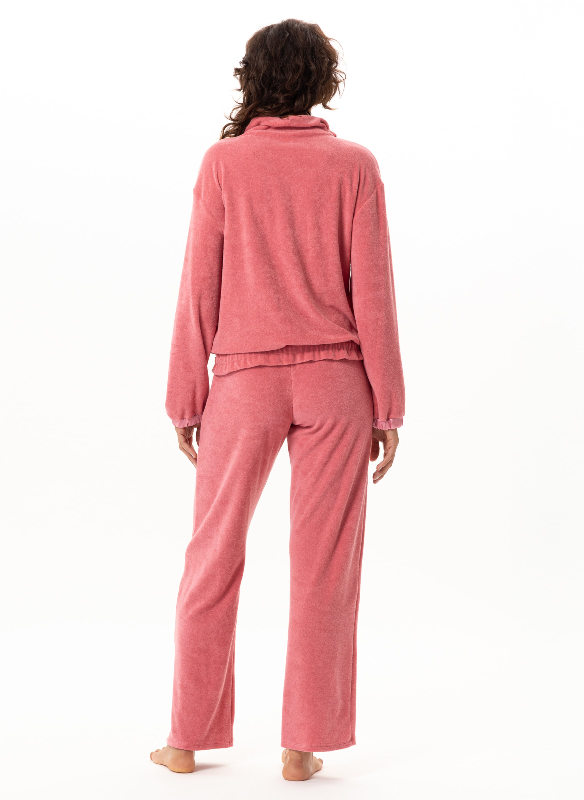 Zip-up homewear set in terry towelling LE CHAT Pink