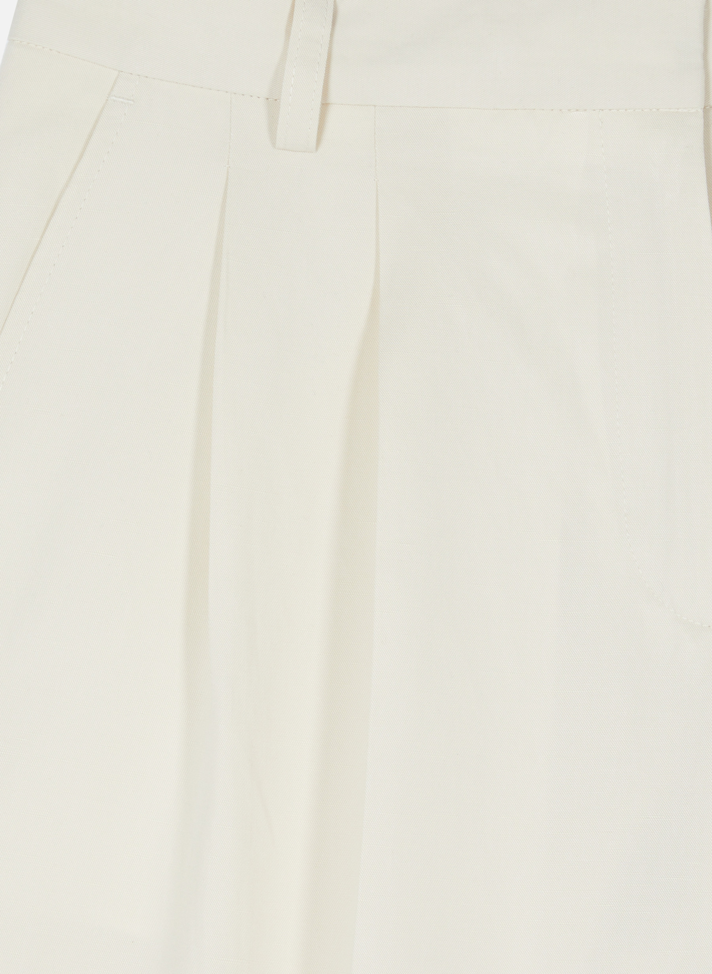 Wide-leg tailored trousers in linen and cotton THE KOOPLES Beige