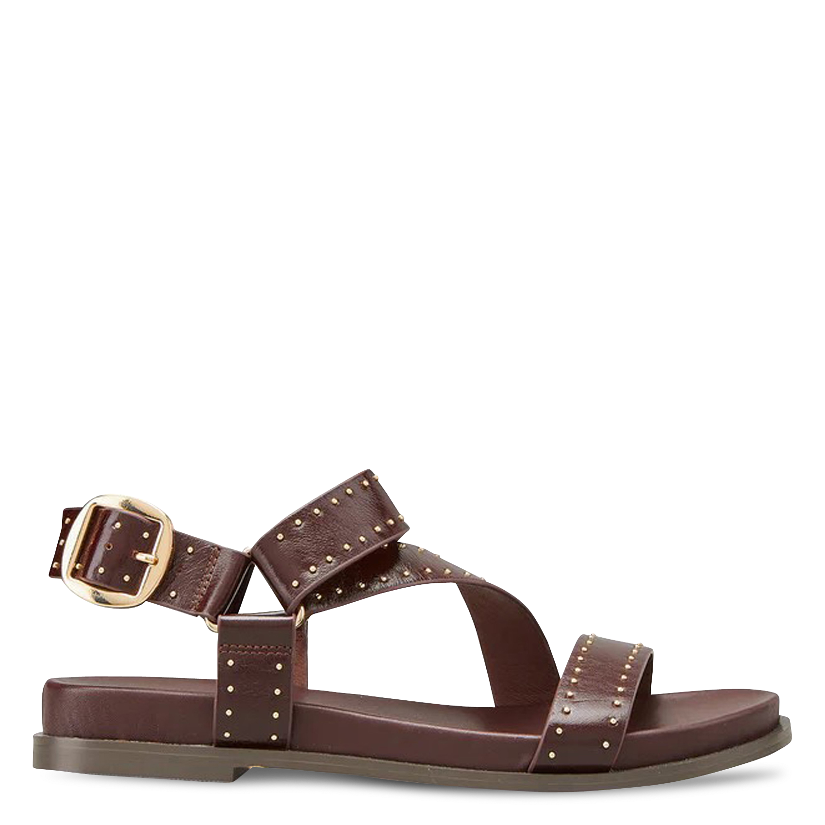 Sandales plates en cuir COSMOPARIS Rouge