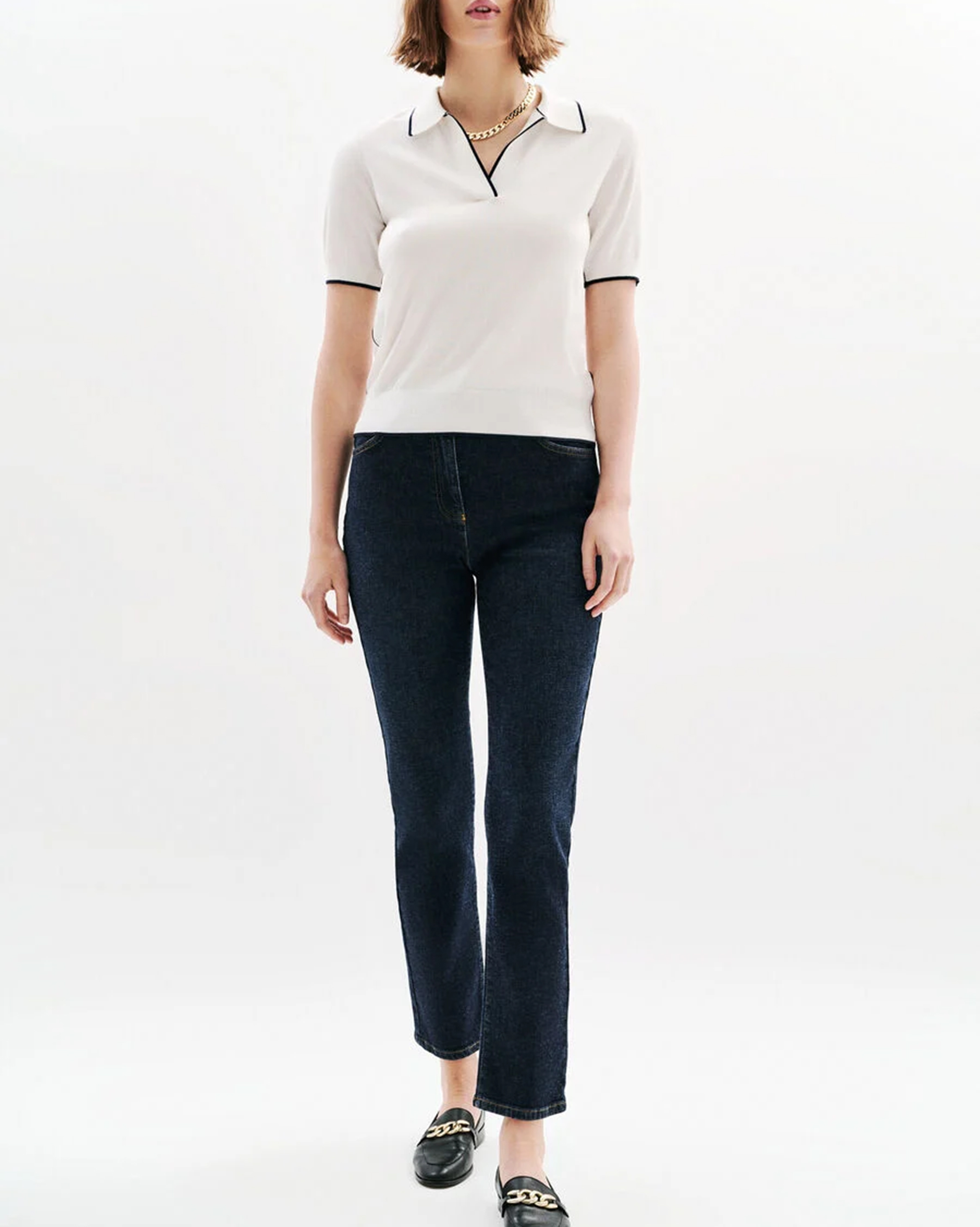 Straight fit classic collar sweater CAROLL Beige