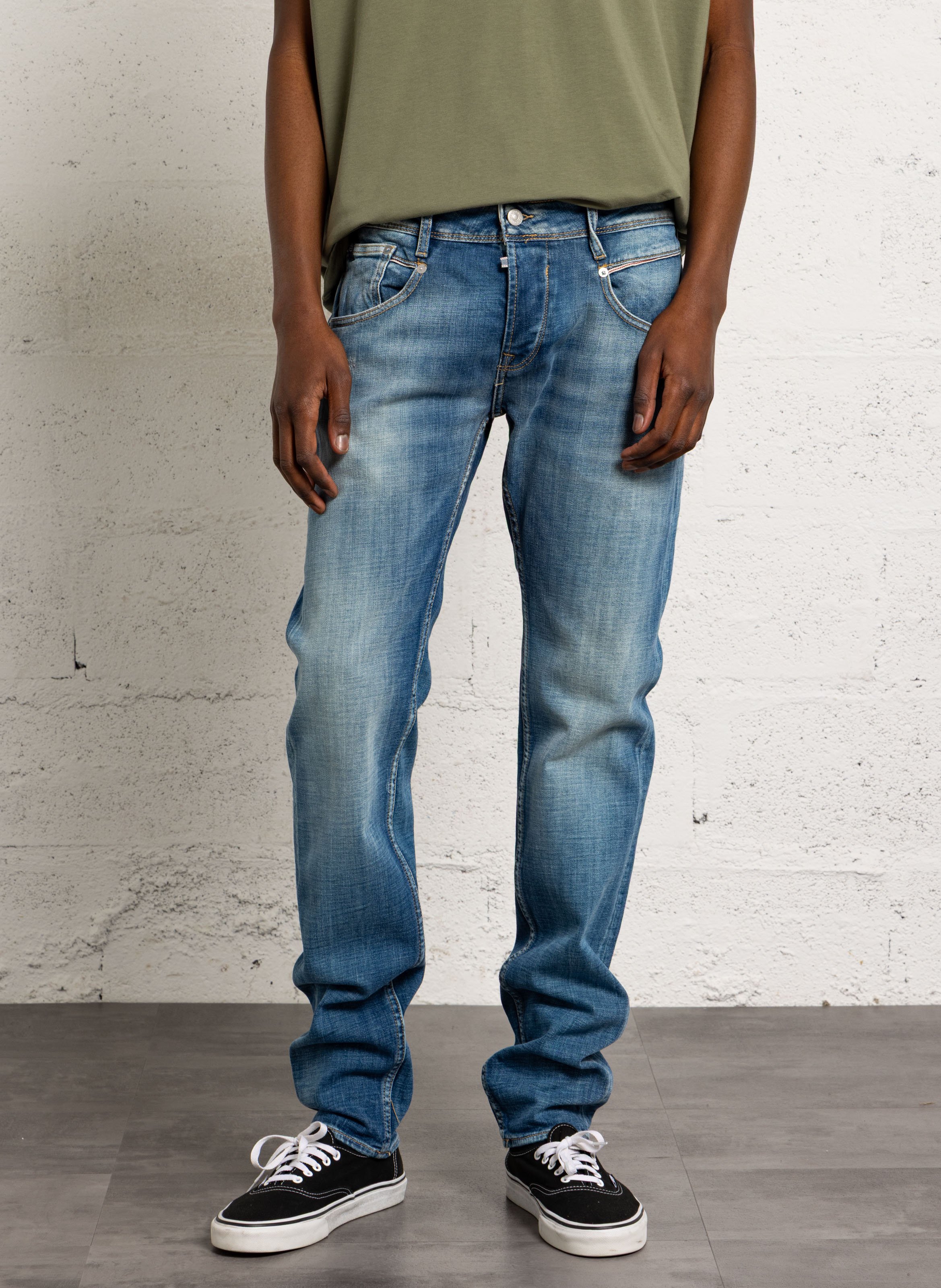 High-rise slim-fit jeans LE TEMPS DES CERISES Blue