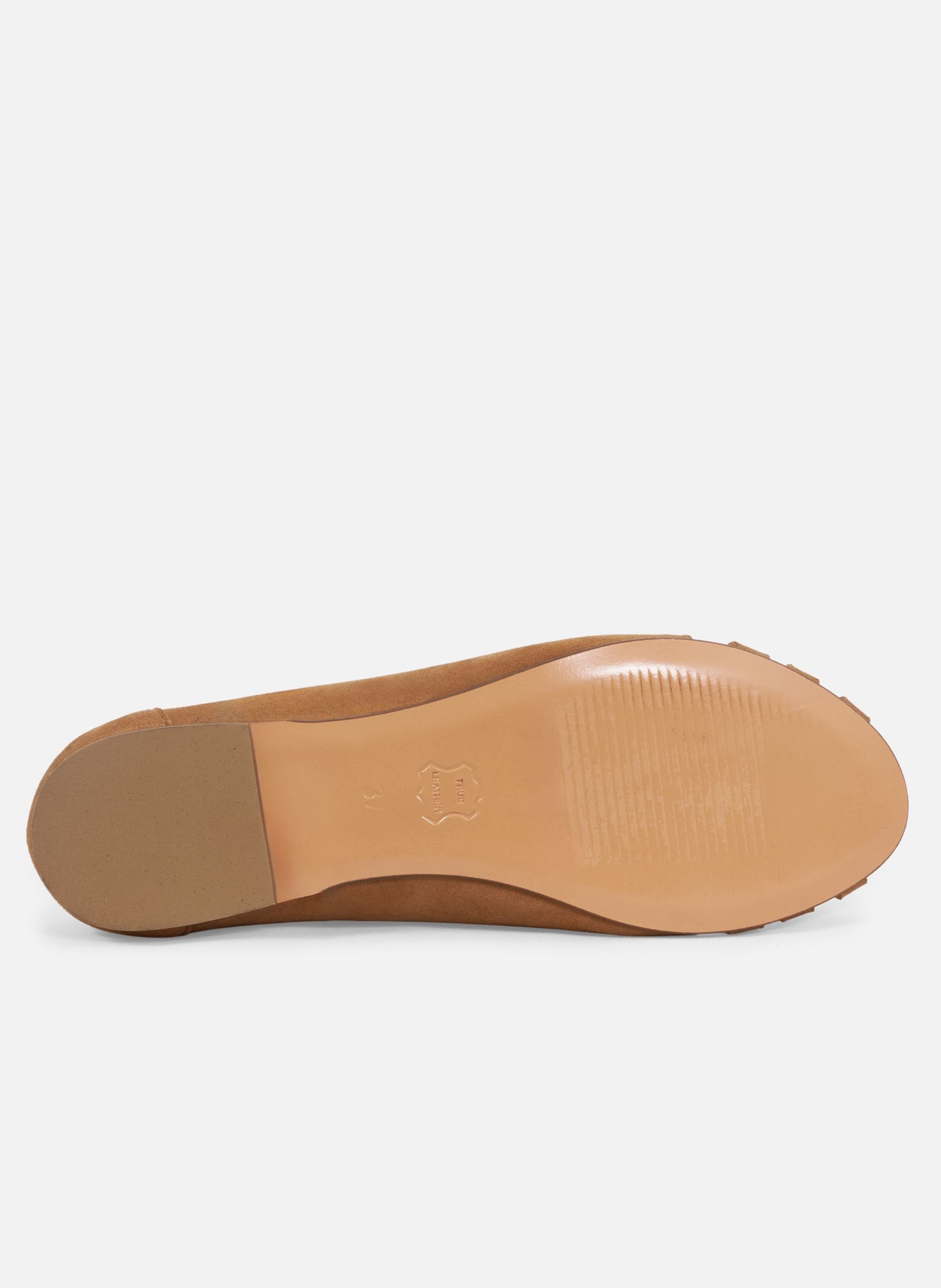 Ballerines brides manon cuir daim JULES & JENN Marron