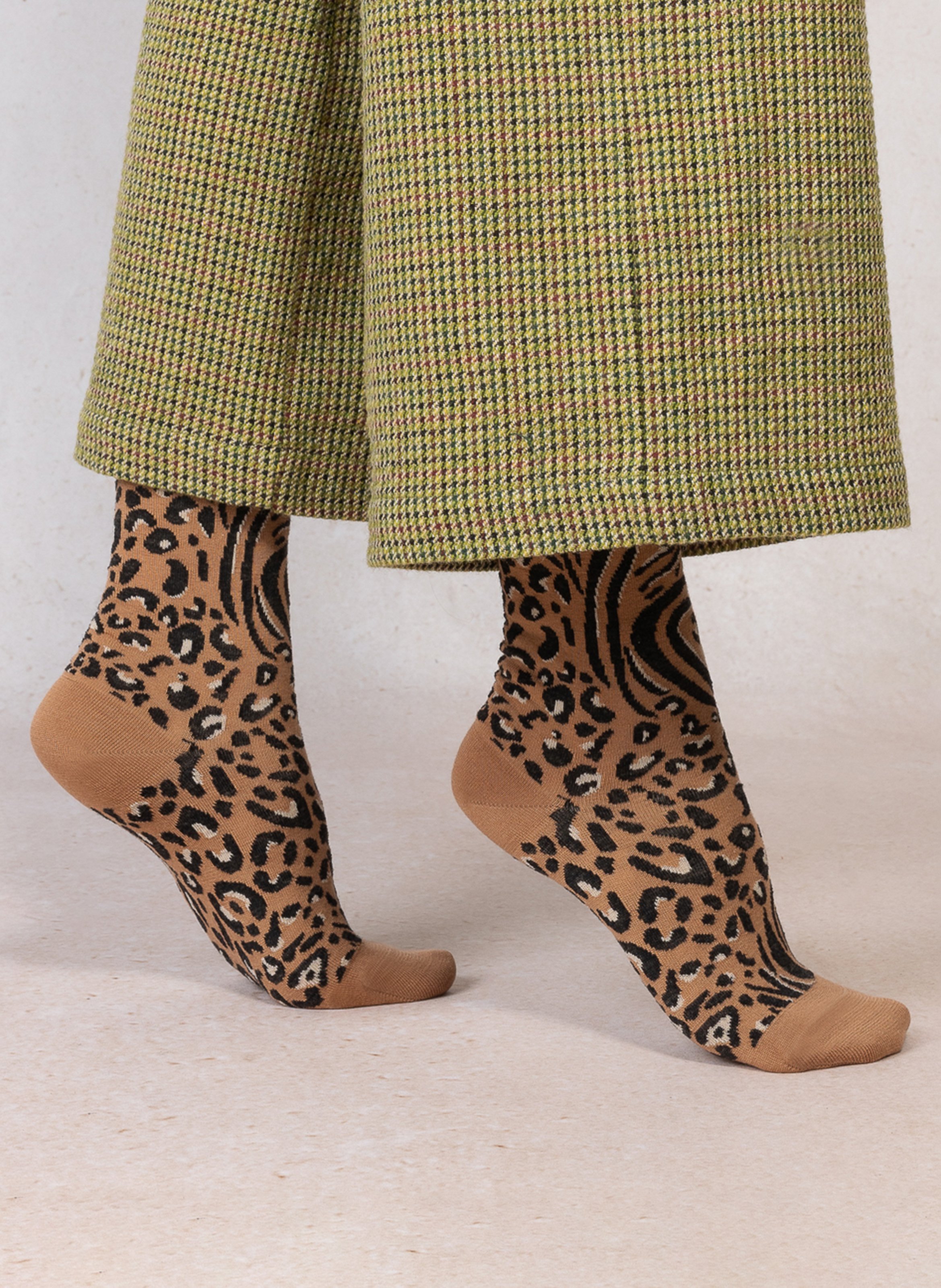 Chaussettes en laine mélangée BLEUFORET Marron