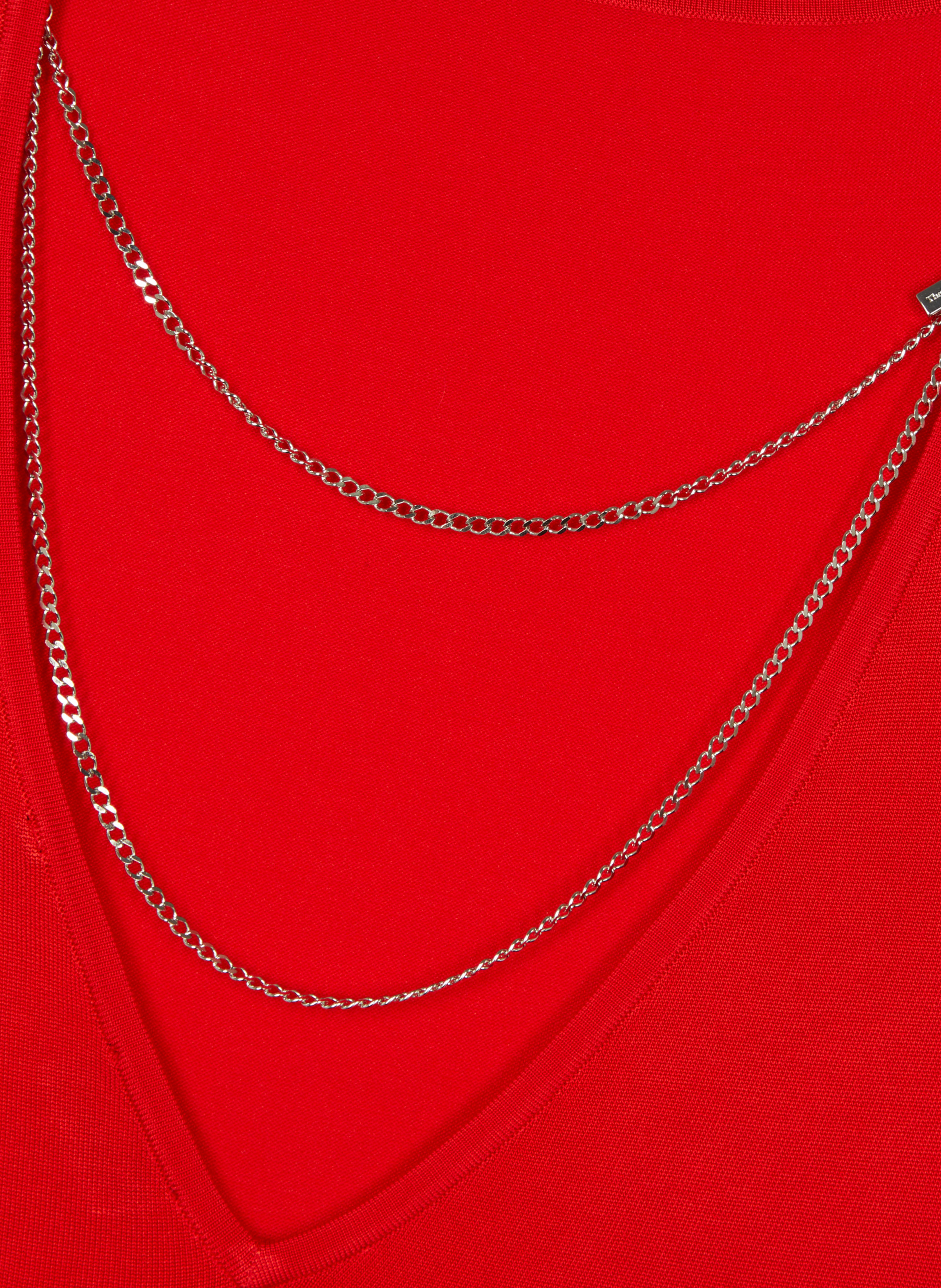 Knit top with chains THE KOOPLES Red