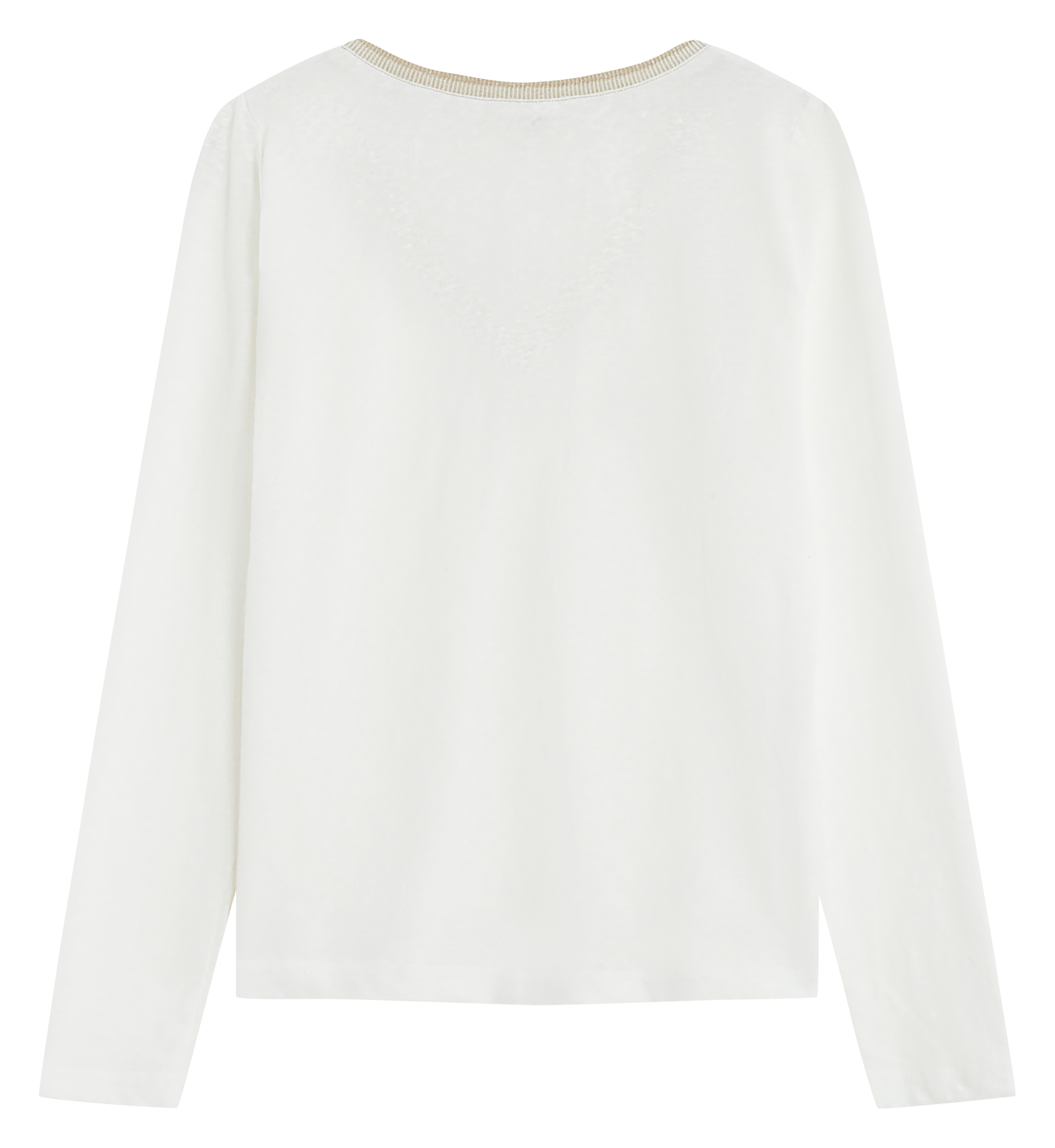 Tee-shirt col V en coton mélangé GRACE ET MILA Blanc