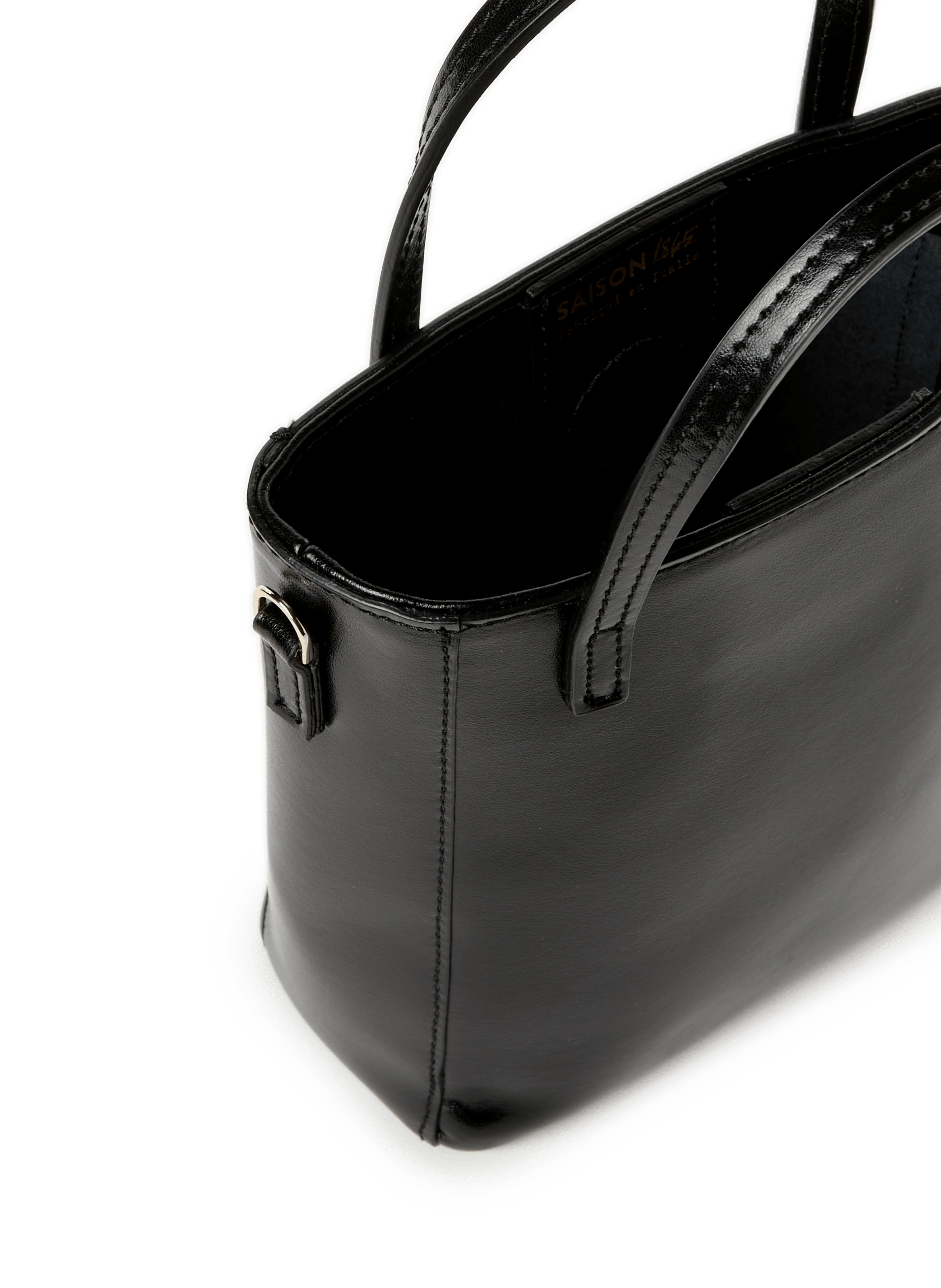 Gaetan leather handbag SAISON 1865 Black