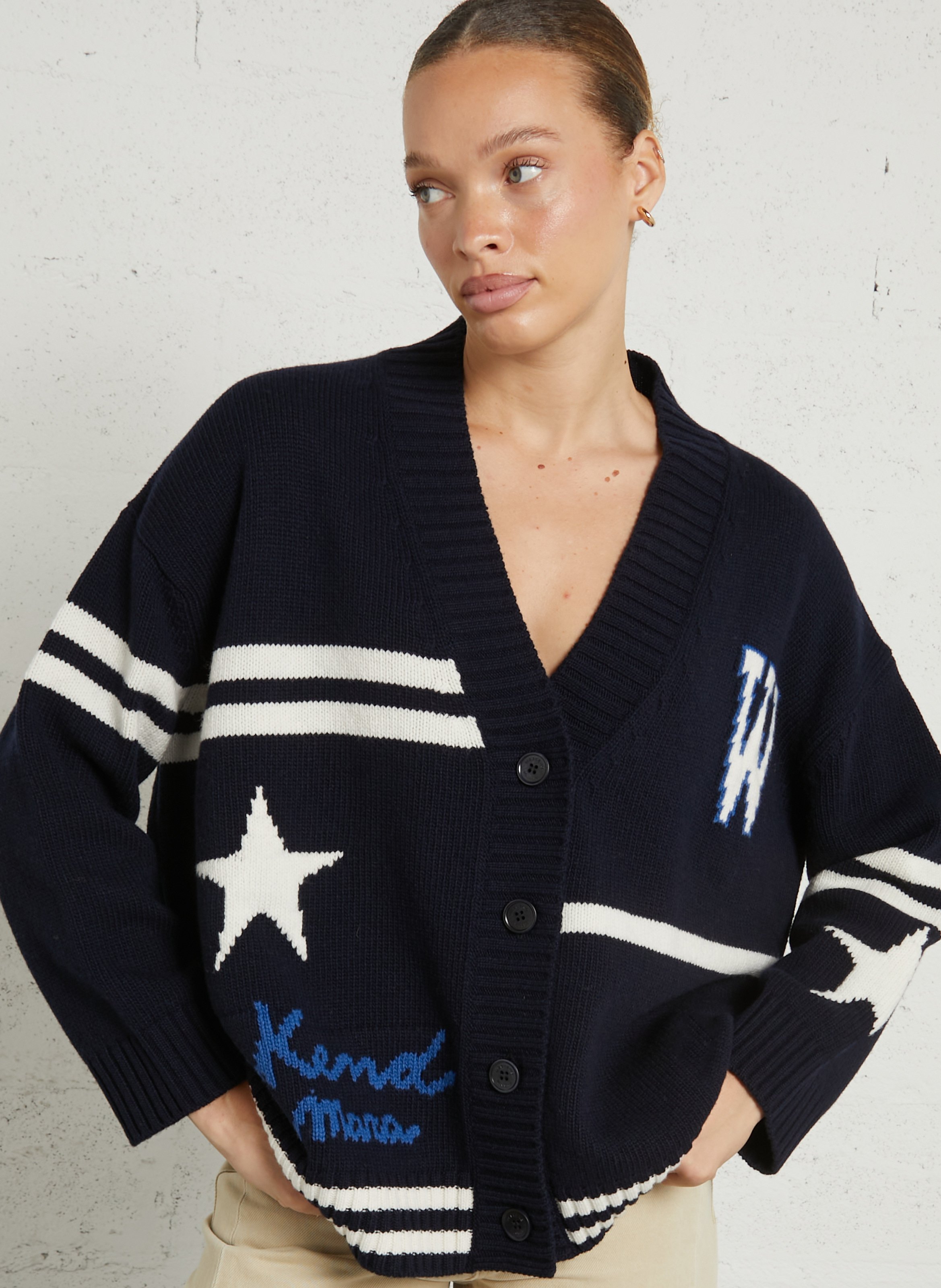 Long wool cardigan MAX MARA WEEK END Blue