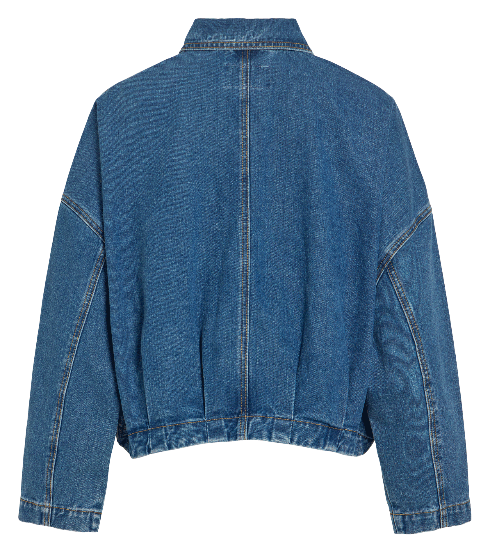 Oversized zip-up denim jacket VILA Blue