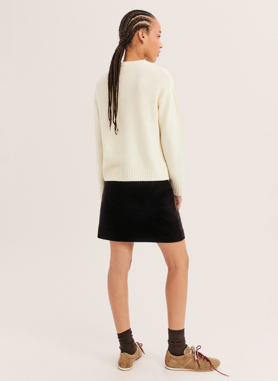 Round-neck wool sweater PABLO Beige