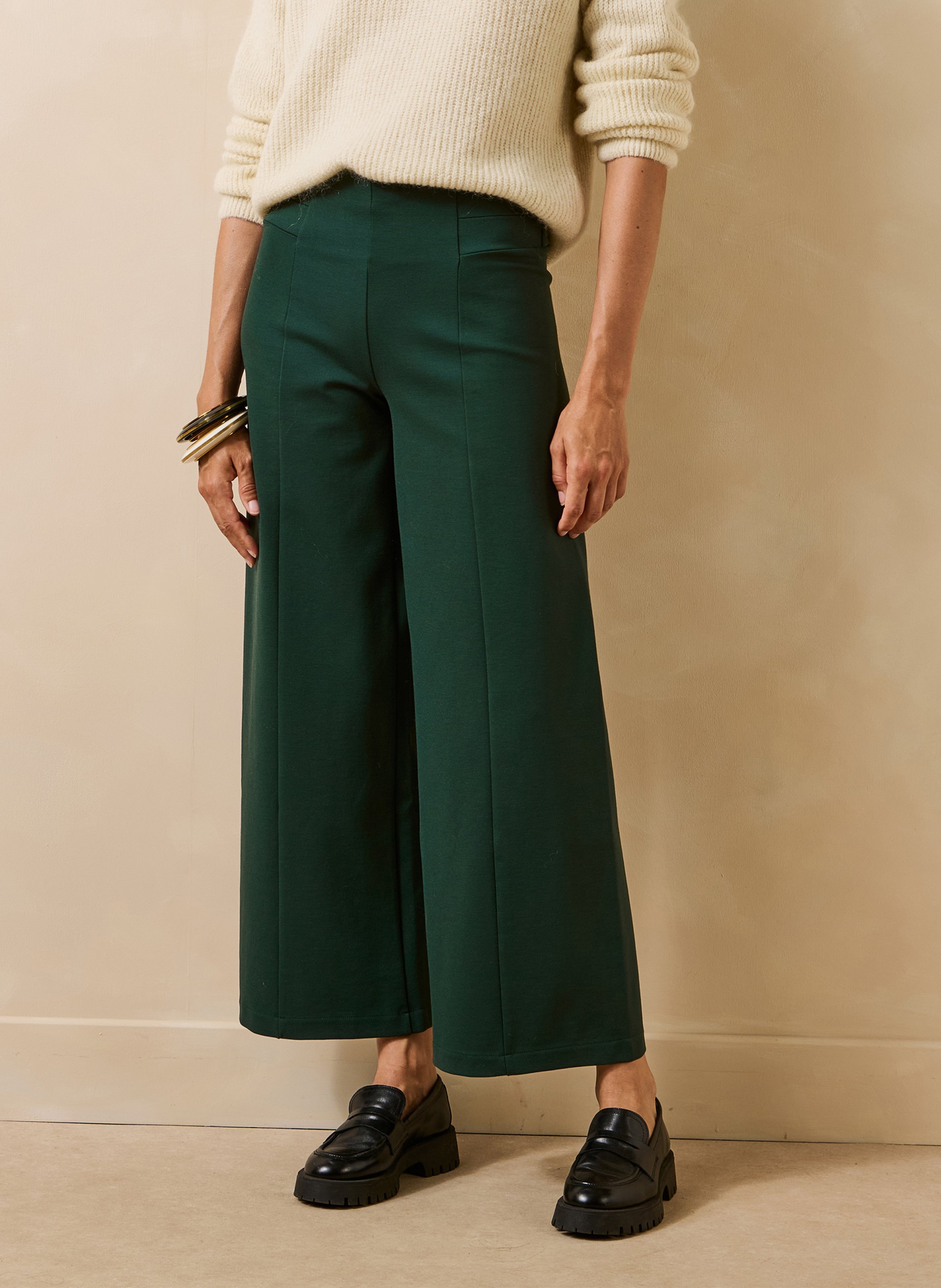 Wide fluid trousers LA FEE MARABOUTEE Green