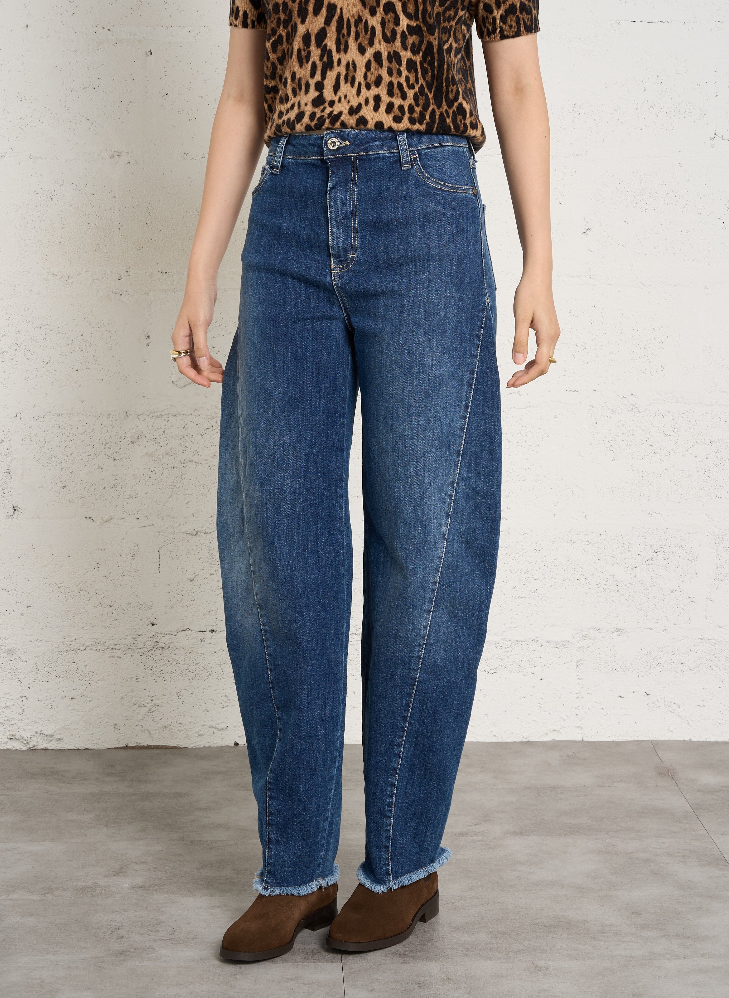 Jeansrock aus Baumwollmischung PLEASE Blau