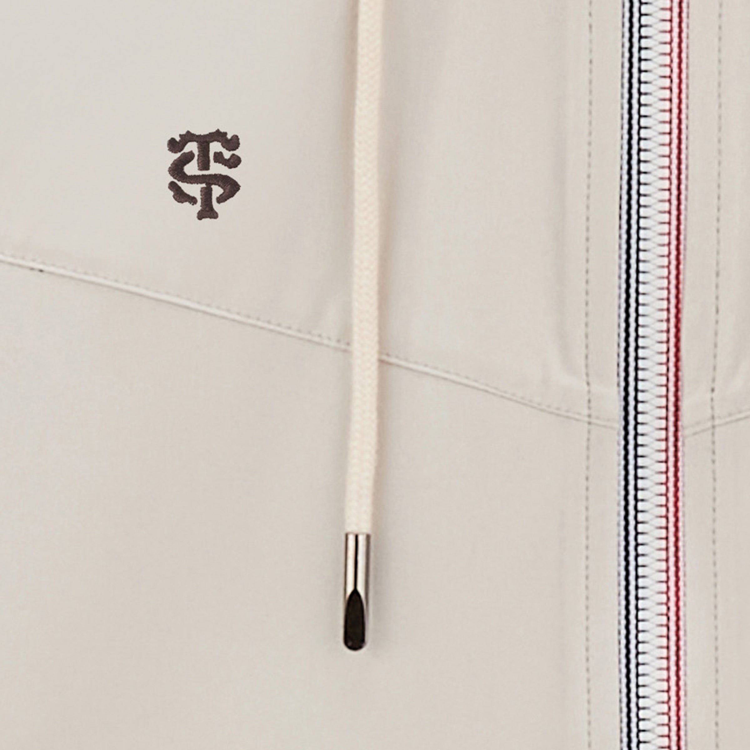 High-neck zippered jacket SERGE BLANCO White