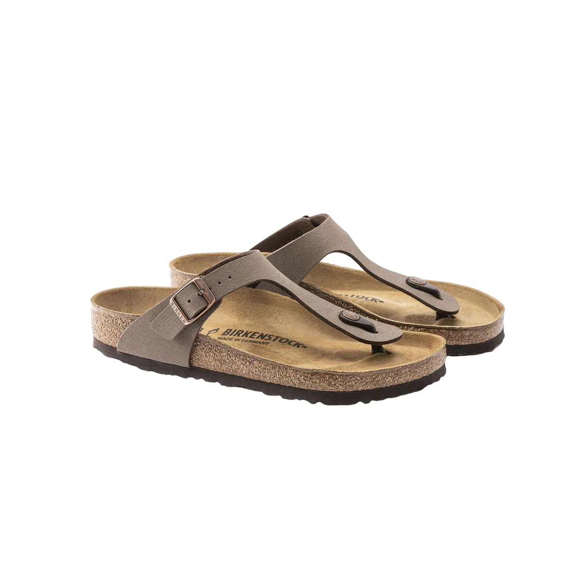 Faux leather sandals BIRKENSTOCK Brown