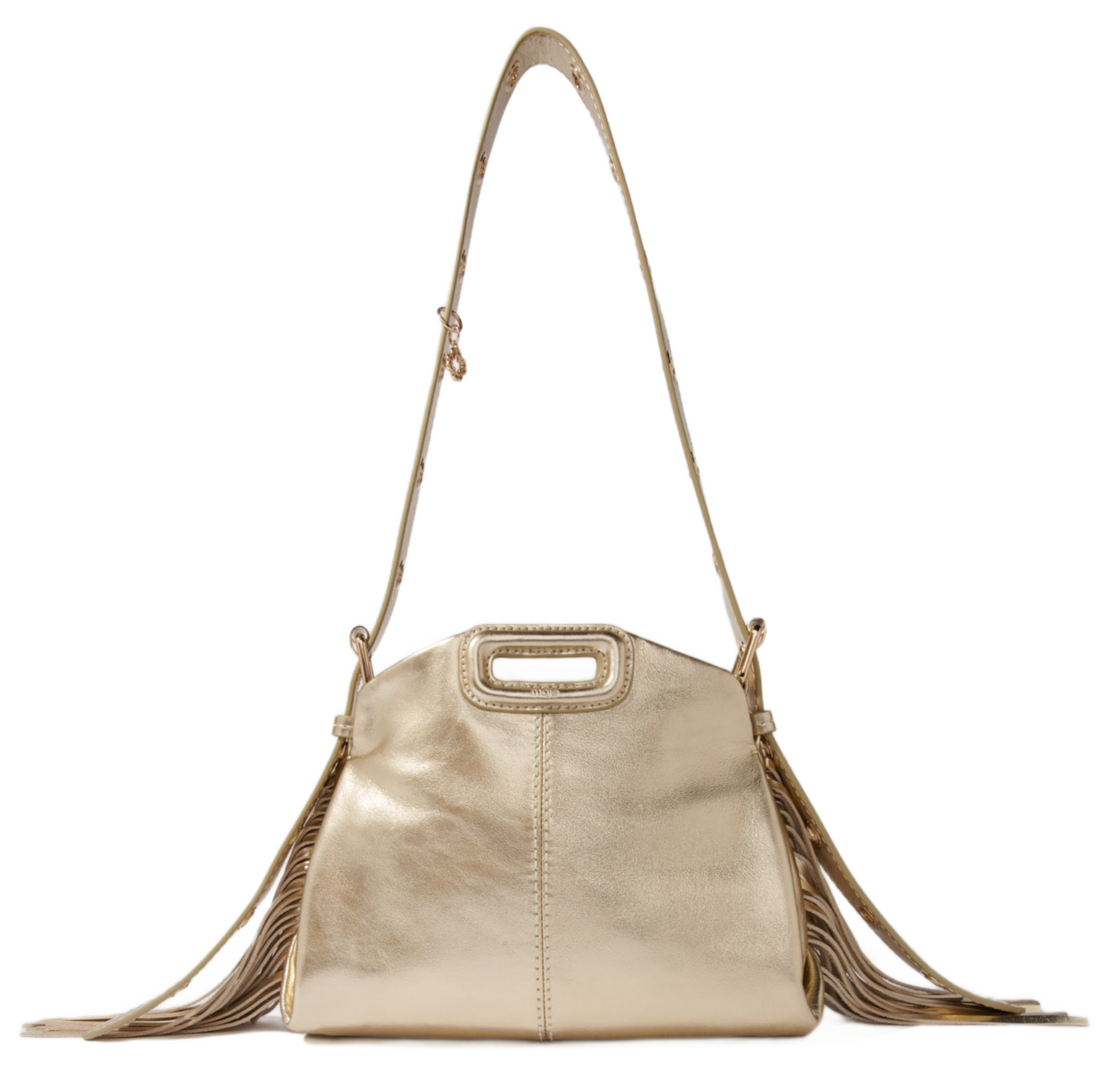 Smooth leather shoulder bag MAJE