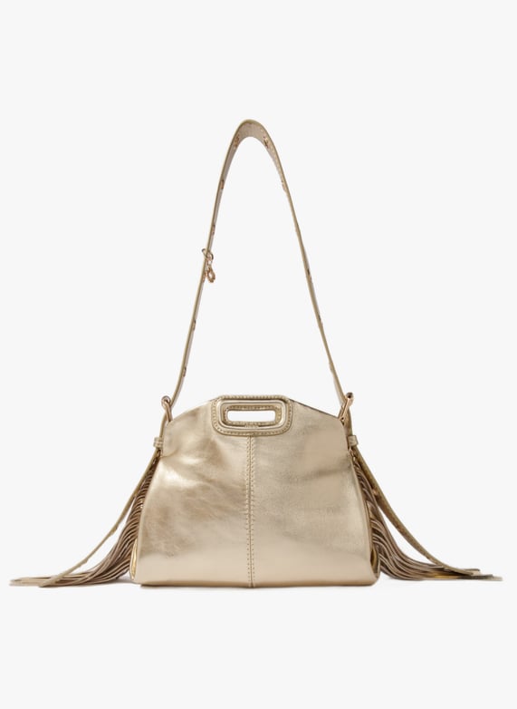 Sac Bandouliere En Cuir Lisse Miss M Mini Or Maje Femme MFASA01079 05 OR Place des Tendances