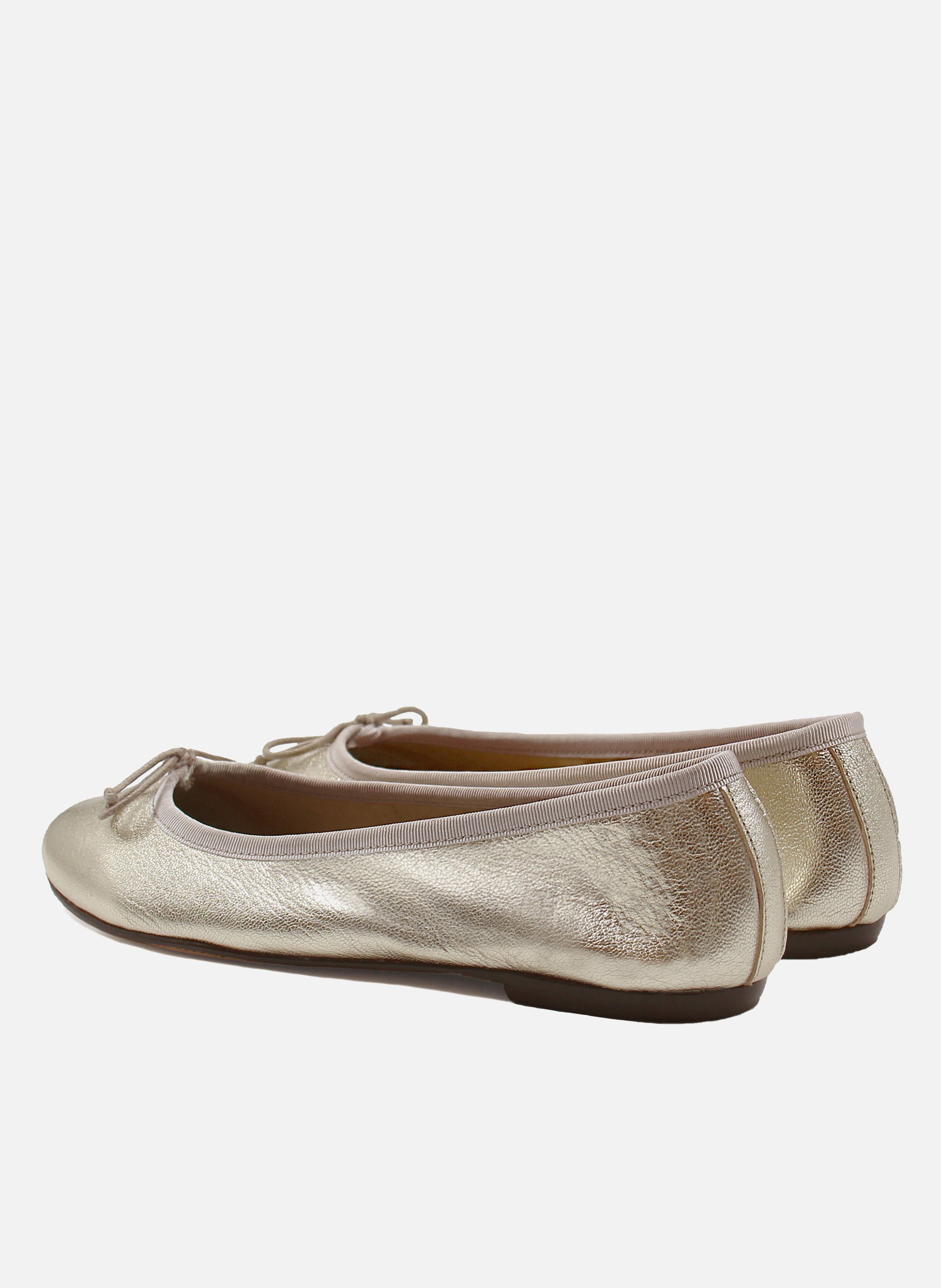 Classic metallic leather ballet flats JULES & JENN Golden