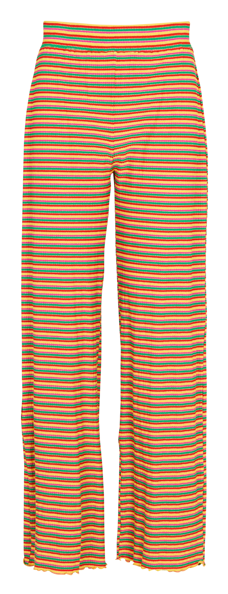 Pantalon large taille haute Multicolore