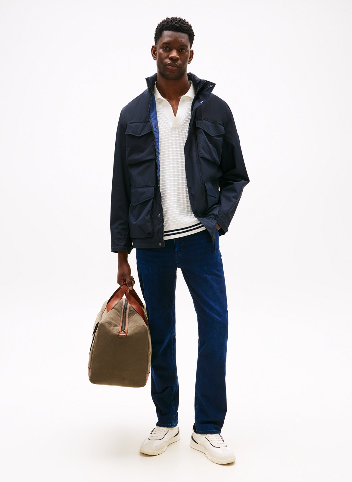 Cotton-blend straight jeans TOMMY HILFIGER Blue