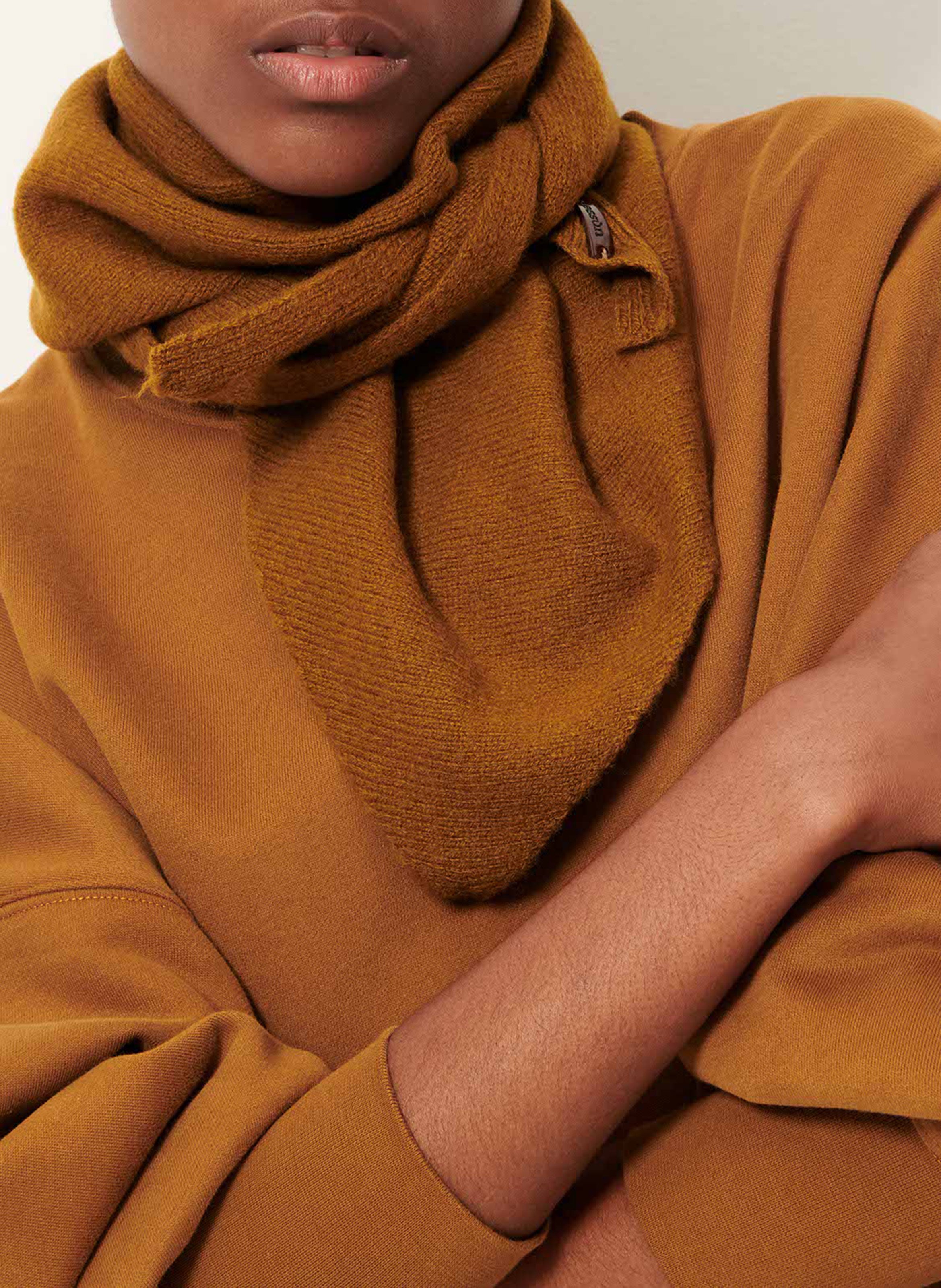 Sweat court oversize en coton  SESSUN Marron