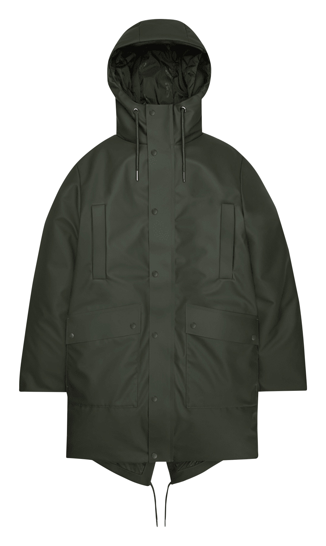 Parka droit col montant RAINS Vert
