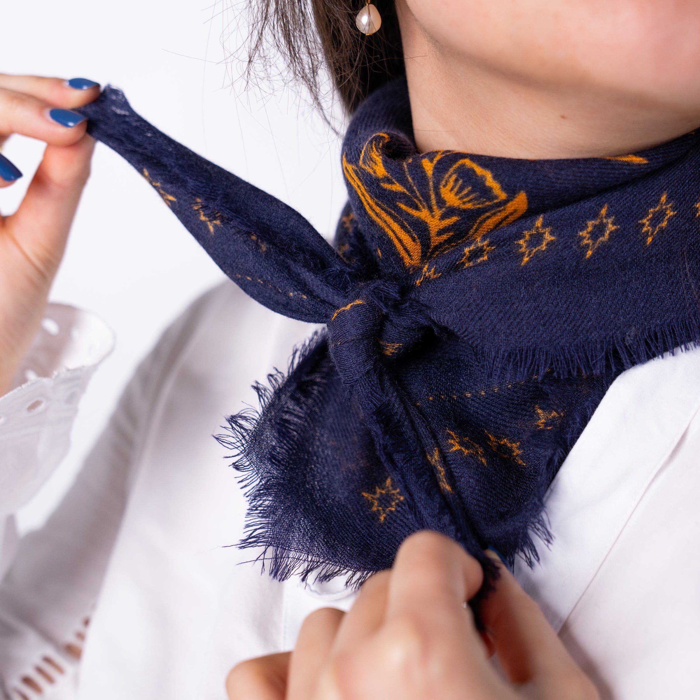 Small wool sasha scarf BILLYBELT Blue