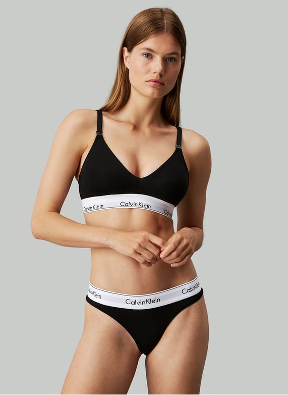 Brasilianischer slip aus baumwollmischung Schwarz Calvin klein underwear - Damen | Place des Tendances Brasilianischer slip aus baumwollmischung Schwarz Calvin klein underwear - Damen | Place des Tendances