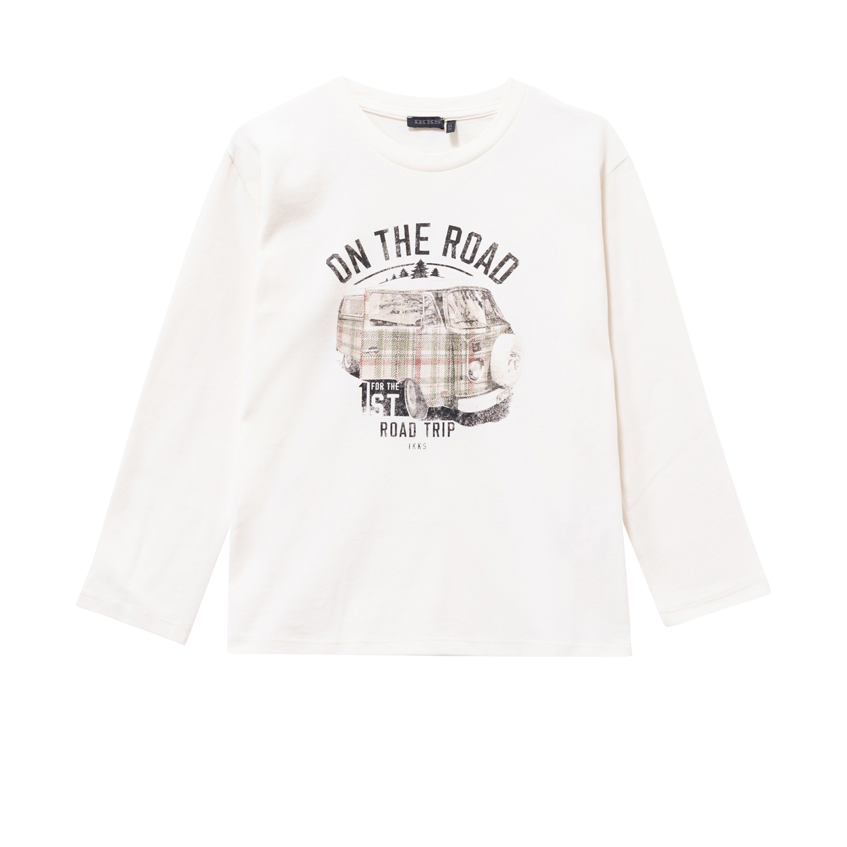 Printed organic cotton round-neck T-shirt IKKS JUNIOR White