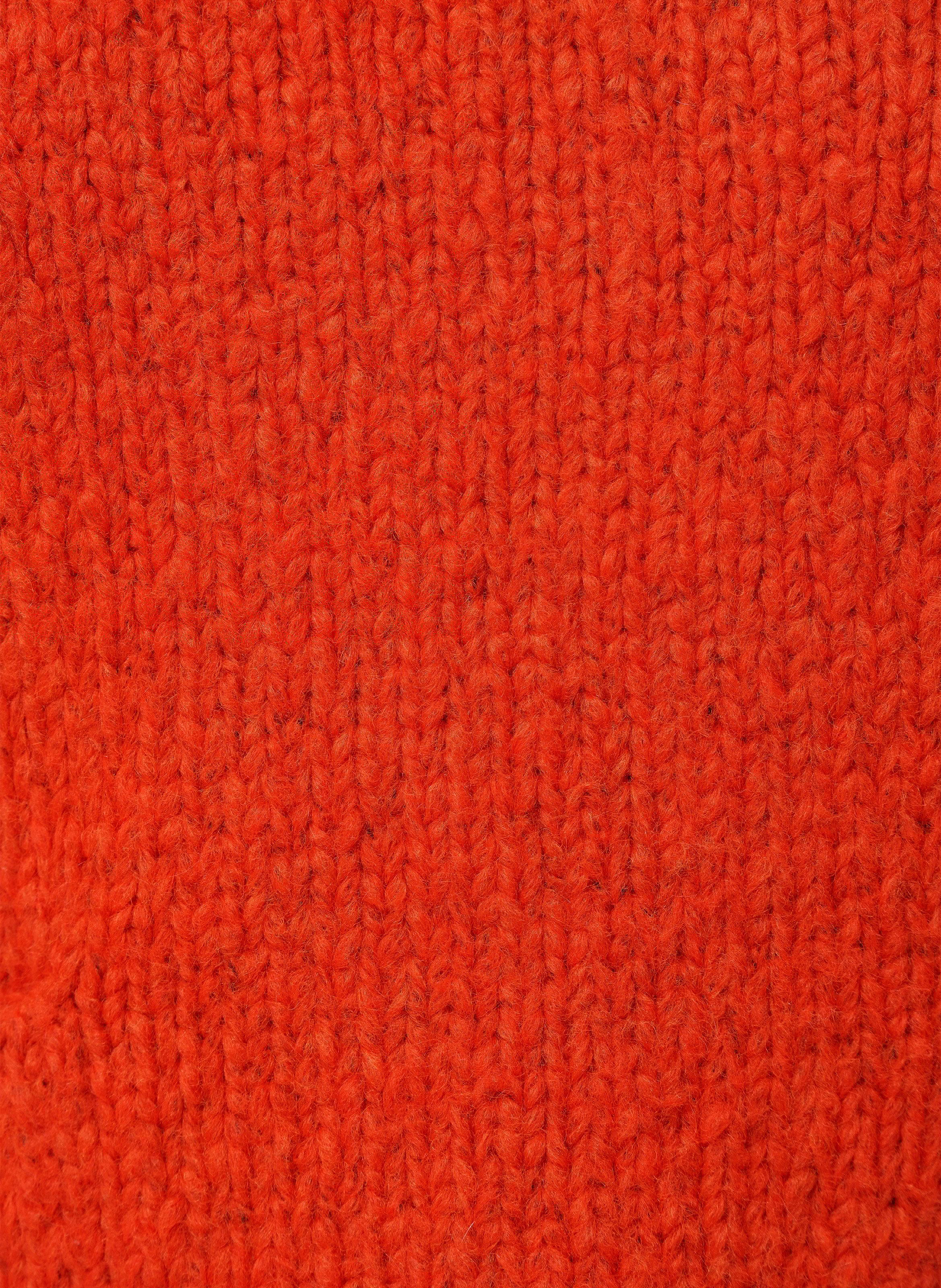 Pull oversize en maille tressée bouclette HUMILITY Orange