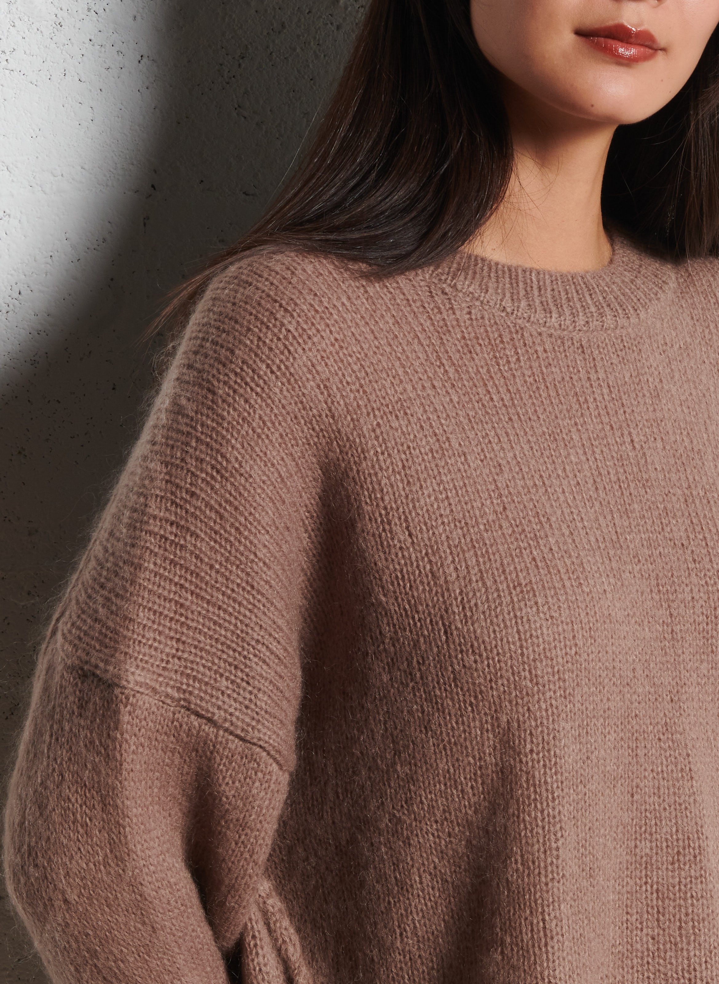 High-neck wool sweater BELLA JONES Brown