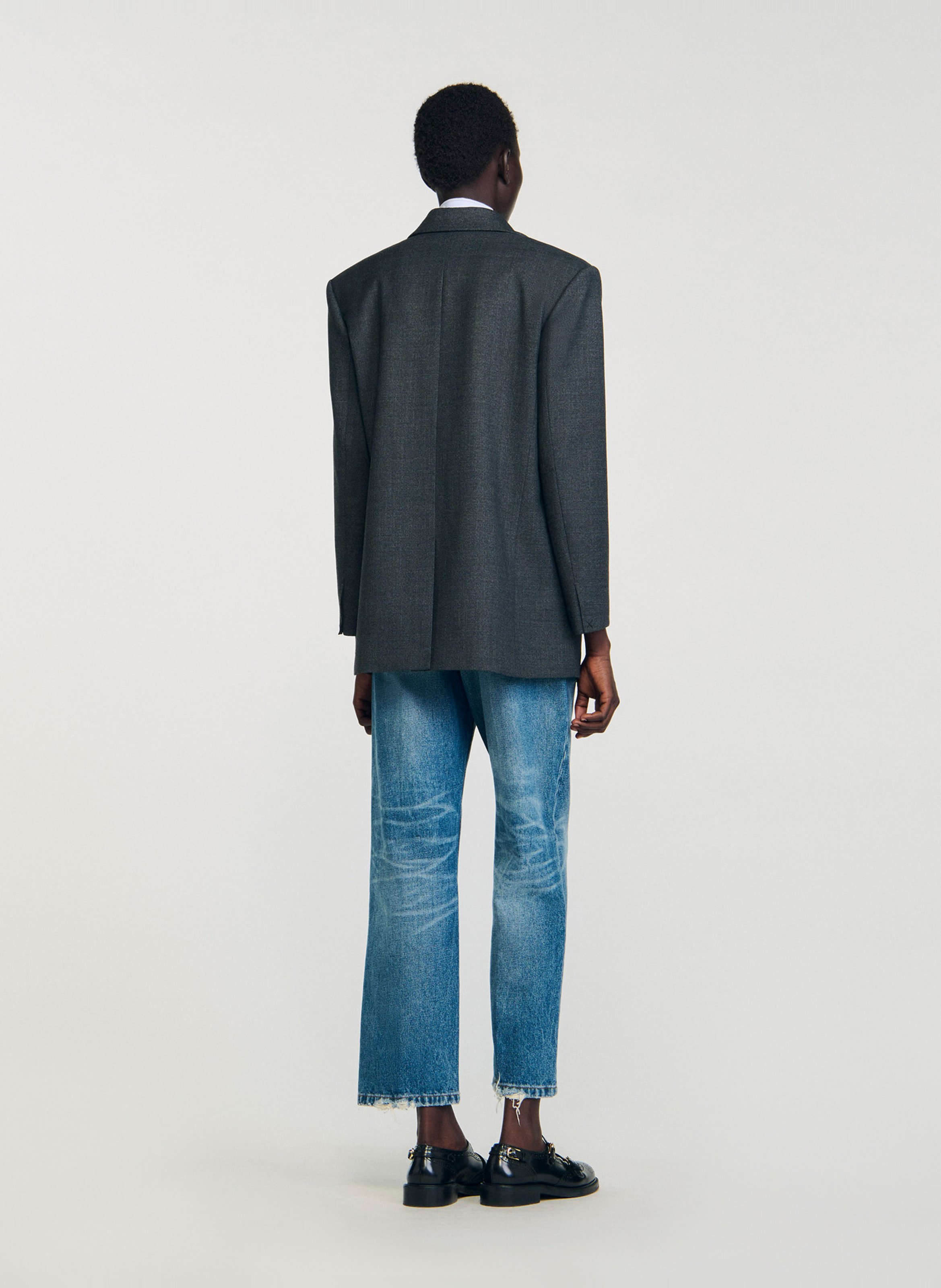 Veste tailleur oversize structurée SANDRO Gris