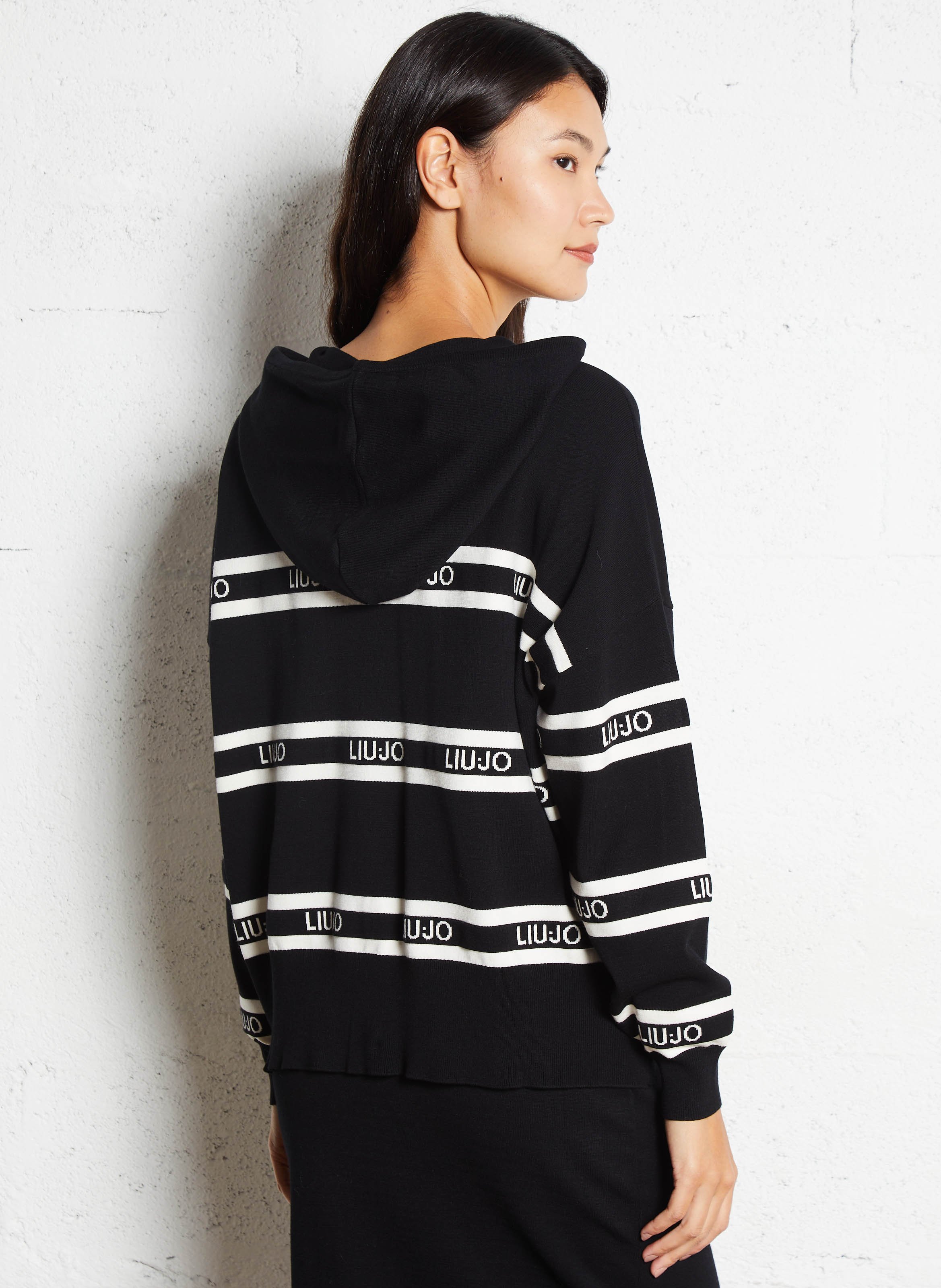 Pull à capuche oversize LIU JO Noir