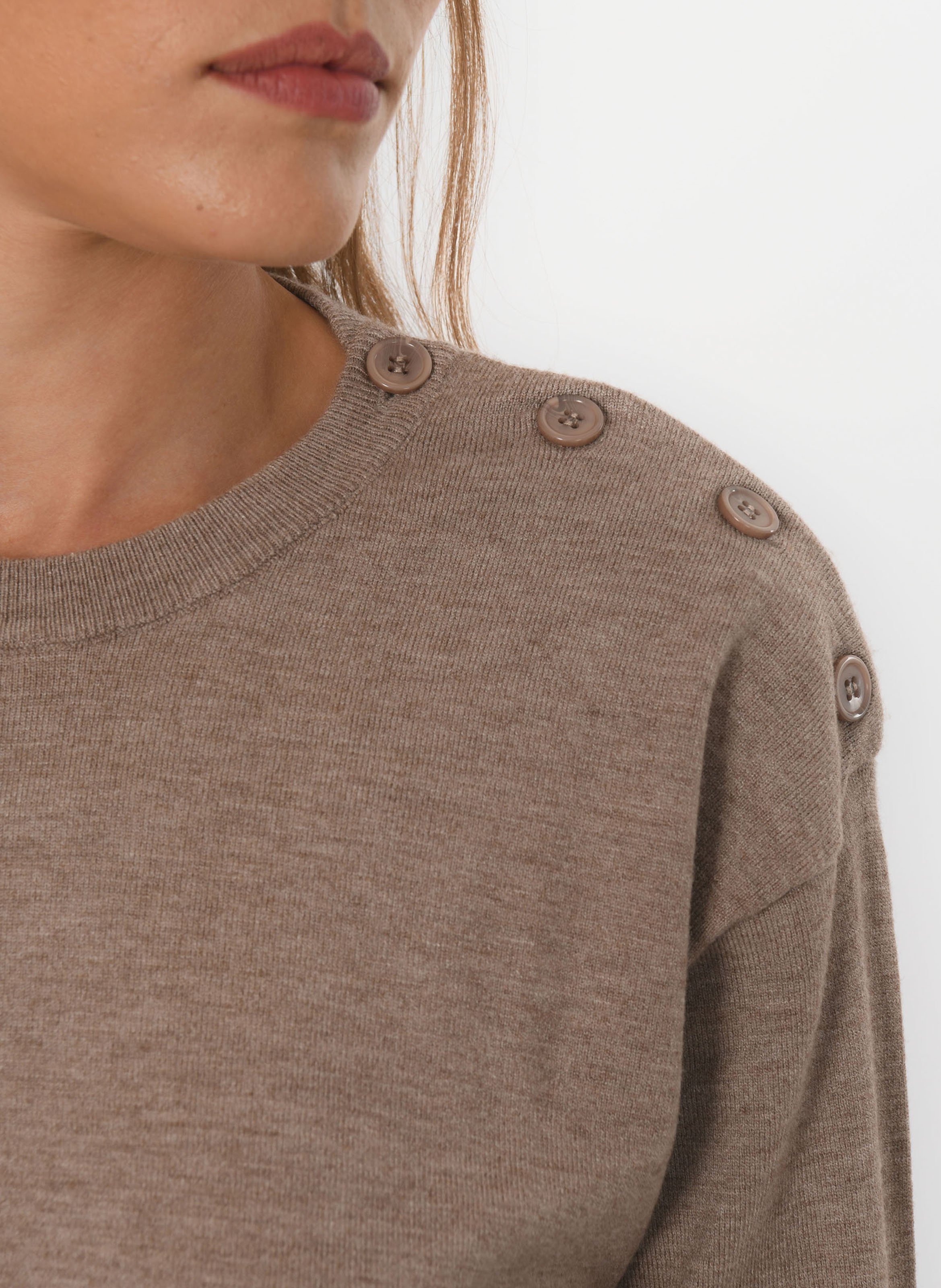 Pull col rond  KOOKAI Marron