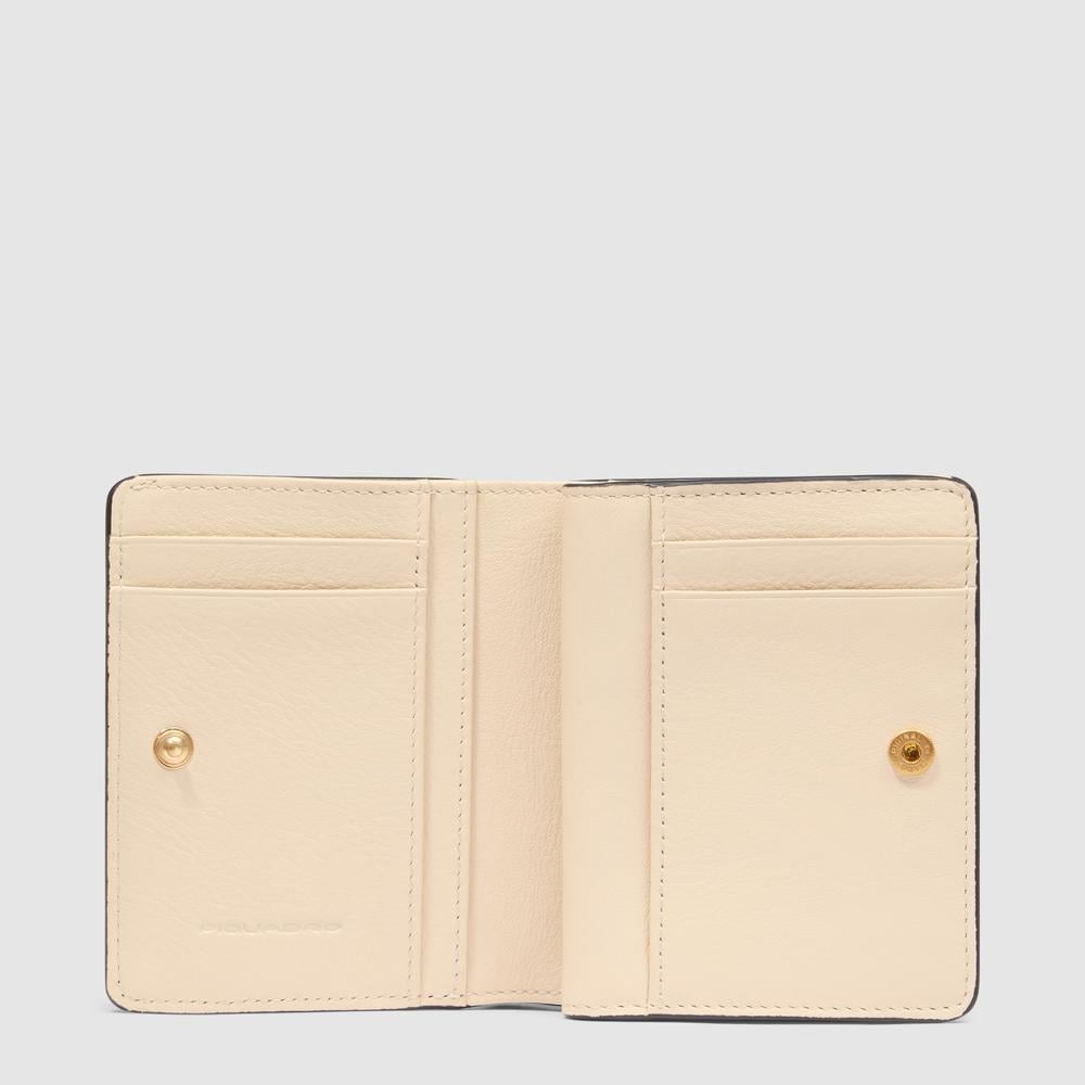 Petite taille, portefeuille pour femmes à deux volets PIQUADRO Brown