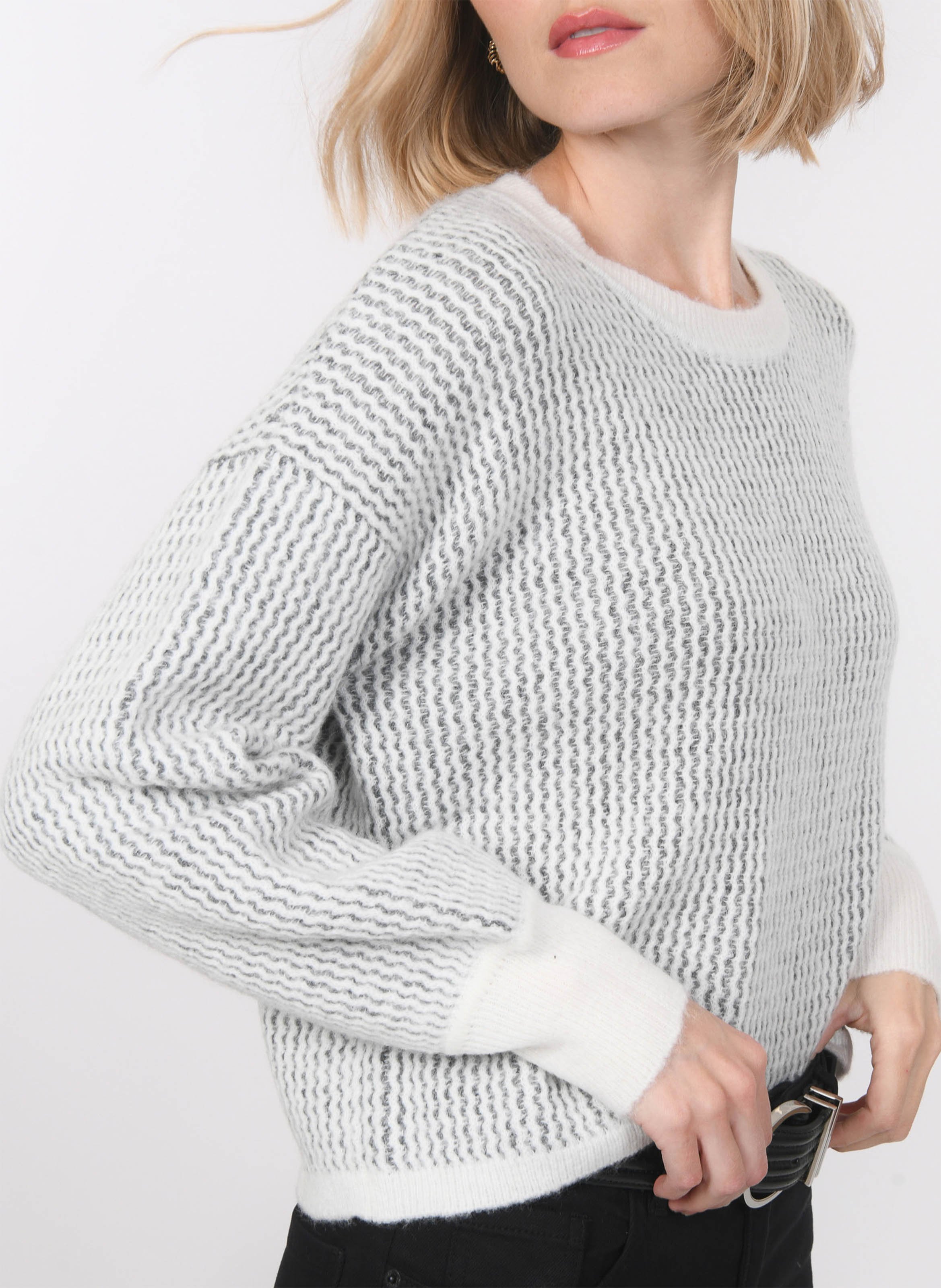 Pull col rond  Blanc