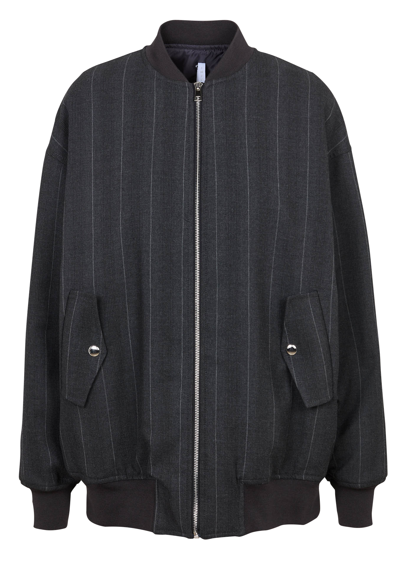 Blouson ample col teddy rayé  IMPERIAL Gris