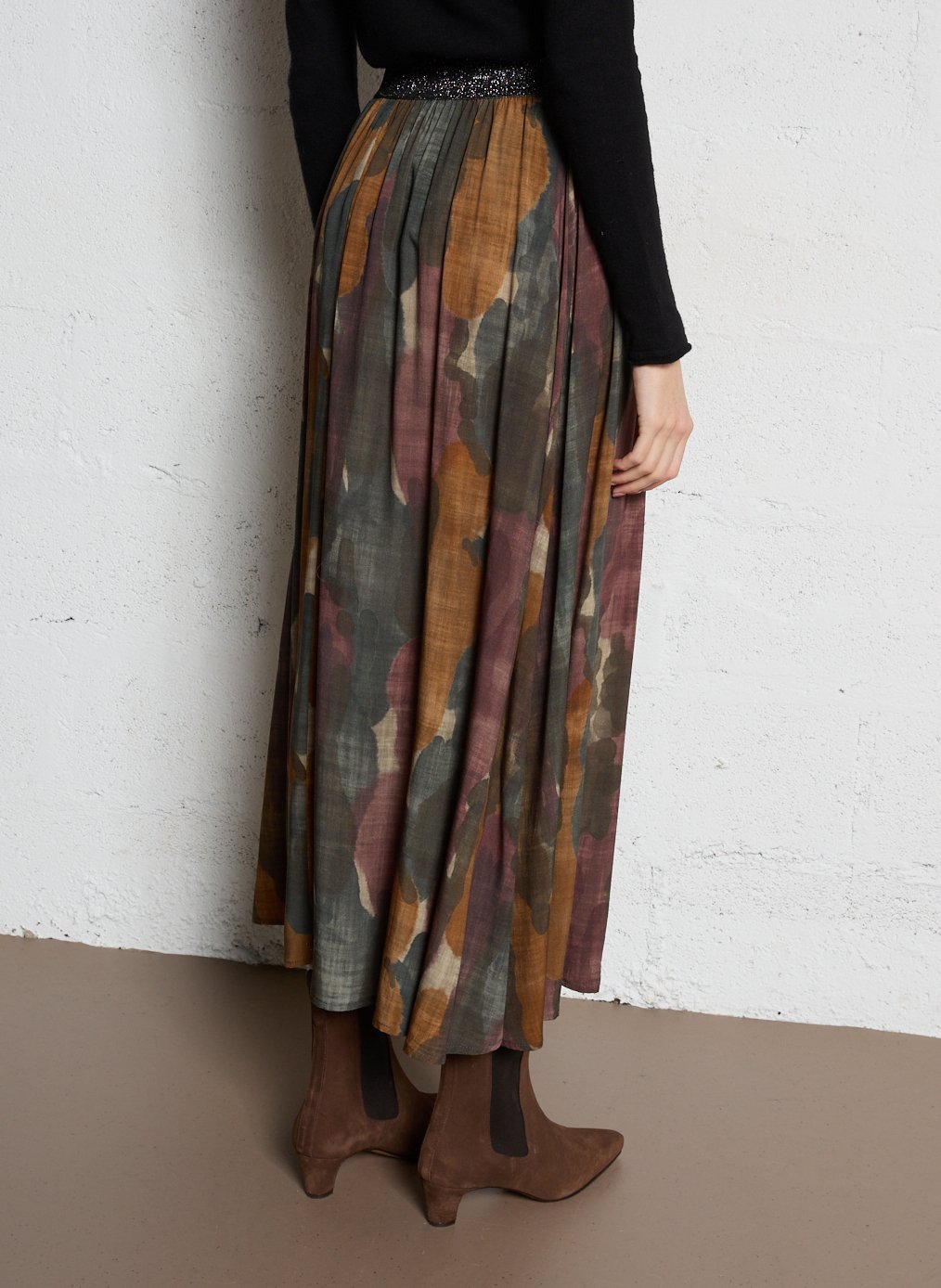 Jupe évasée imprimée PLEASE Multicolore