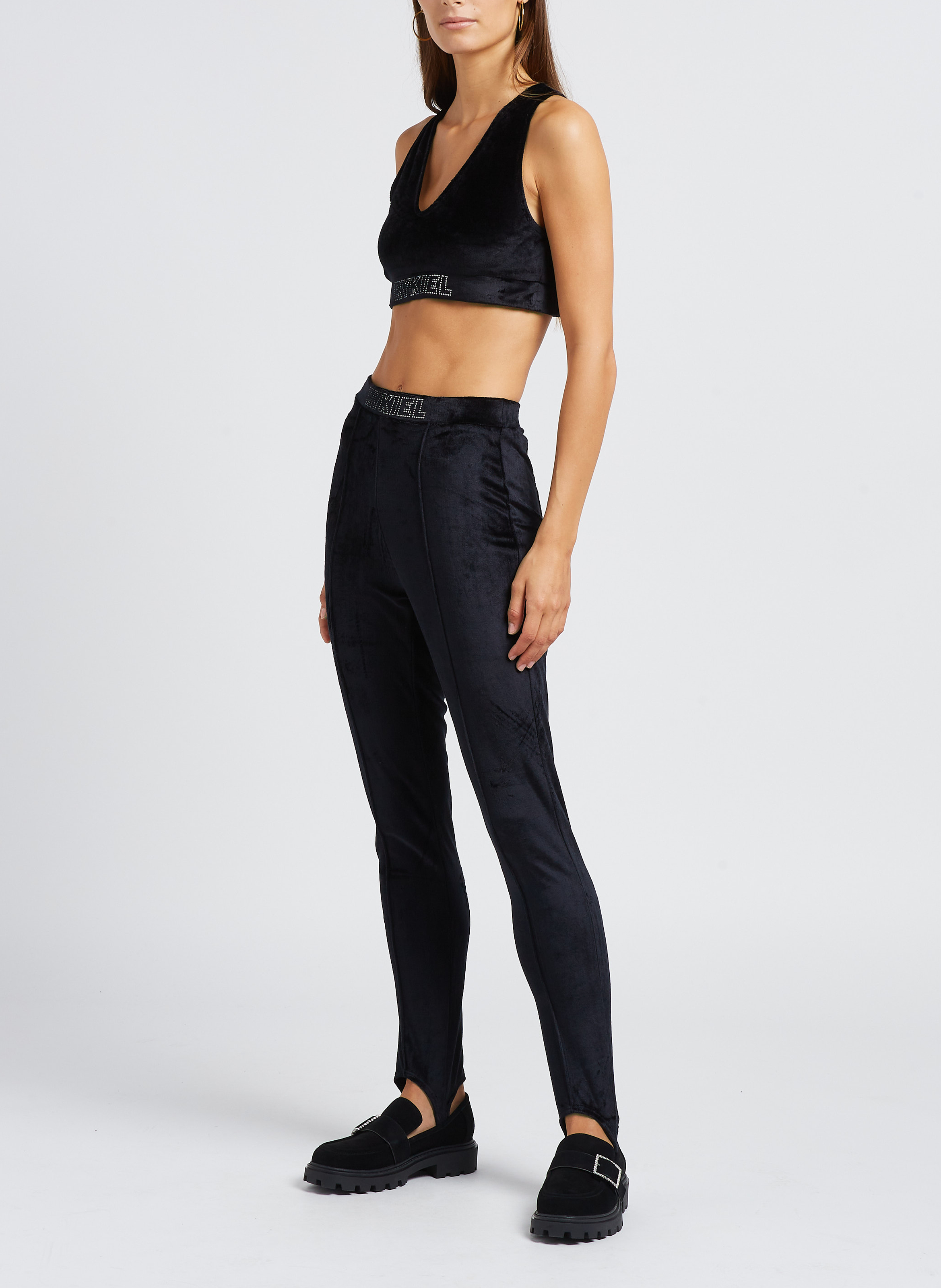 Samtbustier mit V-Ausschnitt SONIA RYKIEL Schwarz