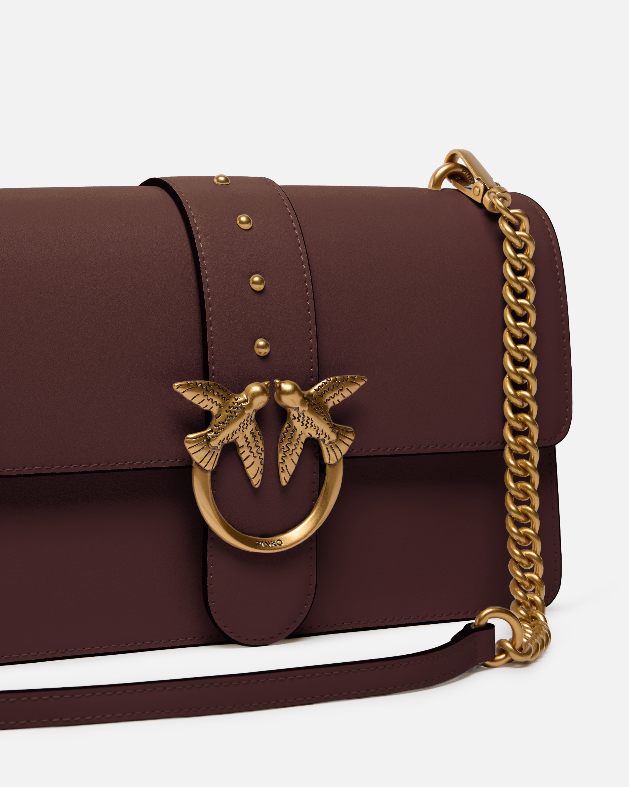 Medium Love Bag One leather handbag PINKO Brown