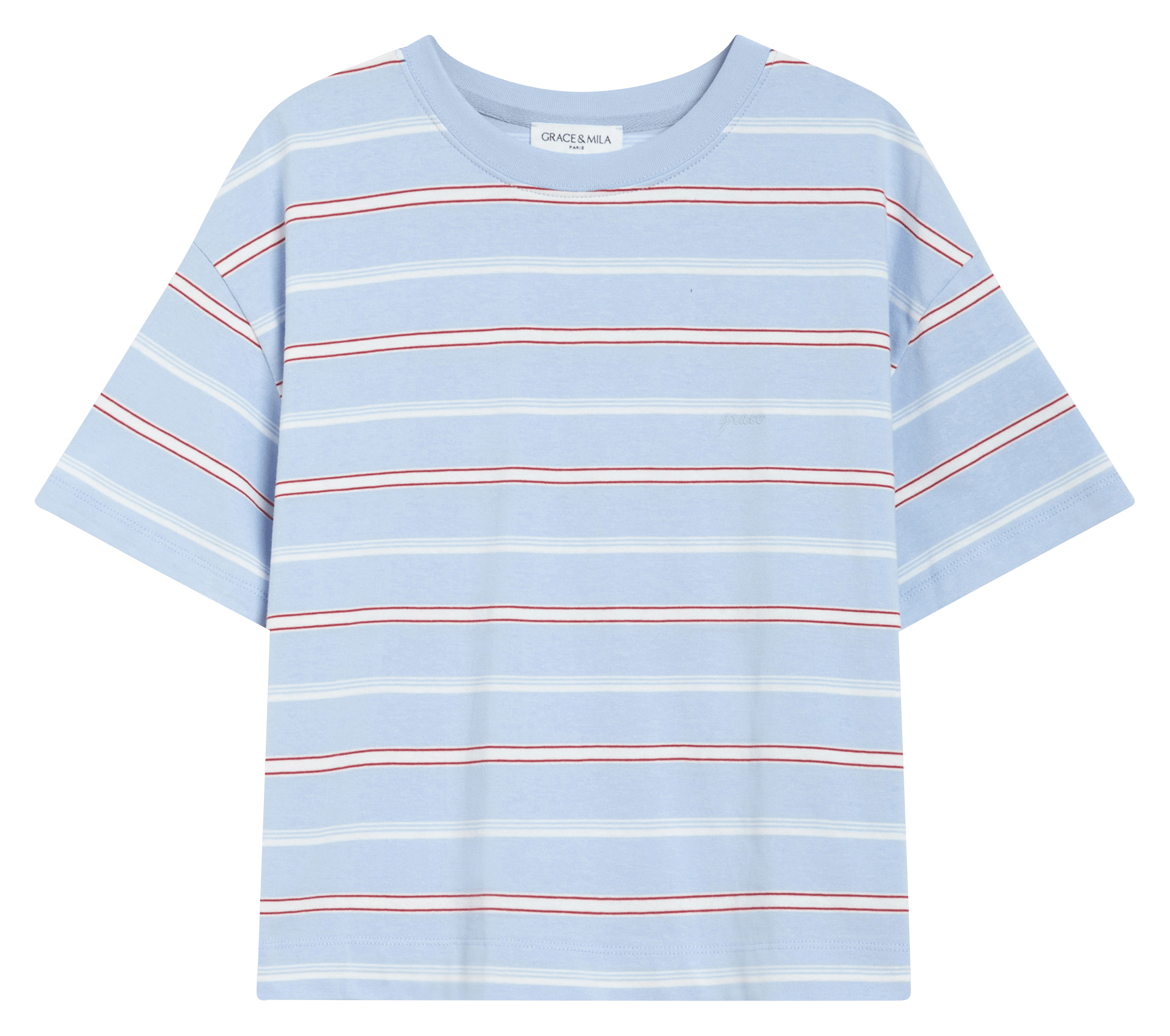 Effen T-shirt GRACE ET MILA Blauw