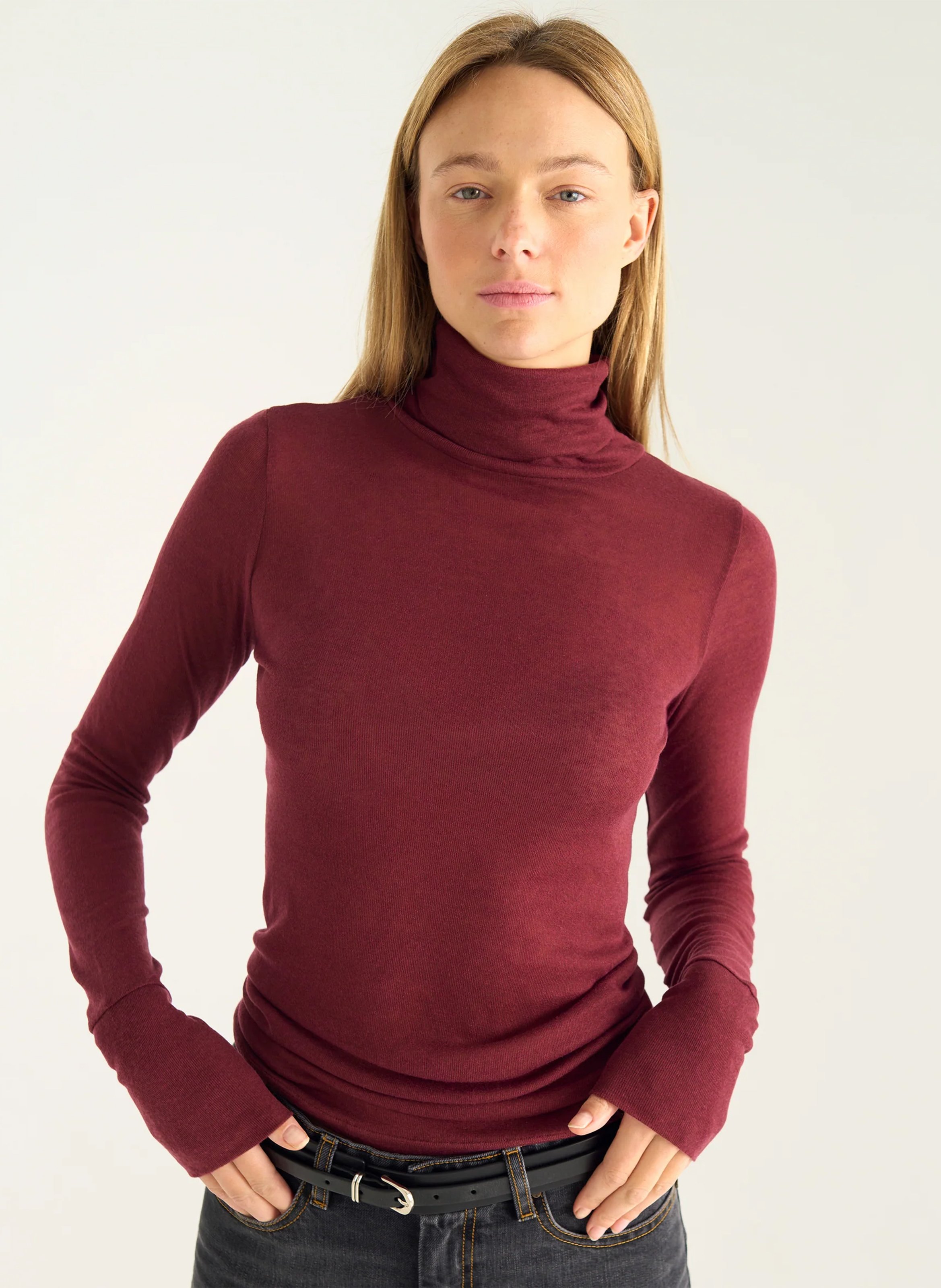 Cotton-blend turtleneck ACOTE