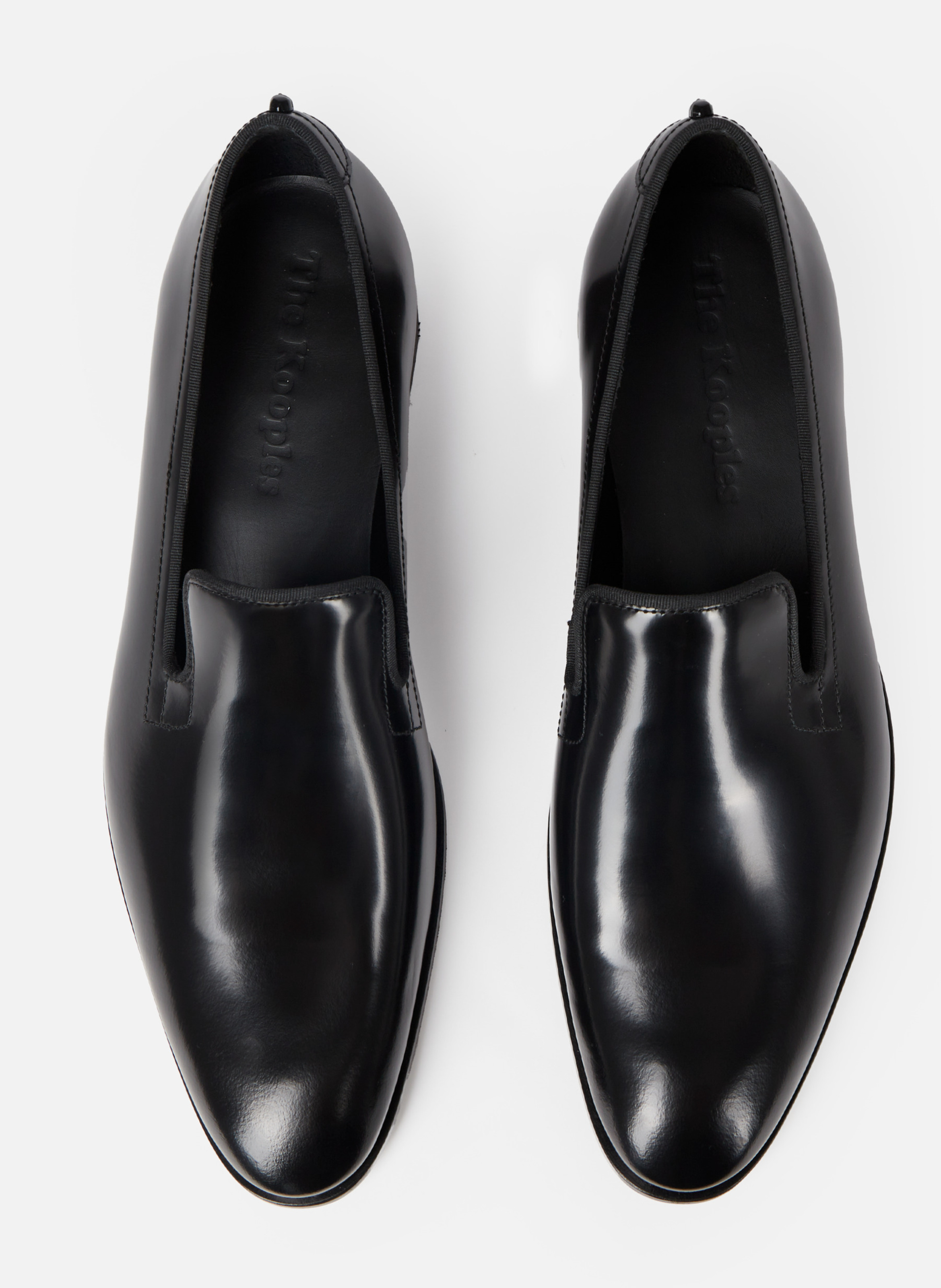 Glossy leather loafers THE KOOPLES Black