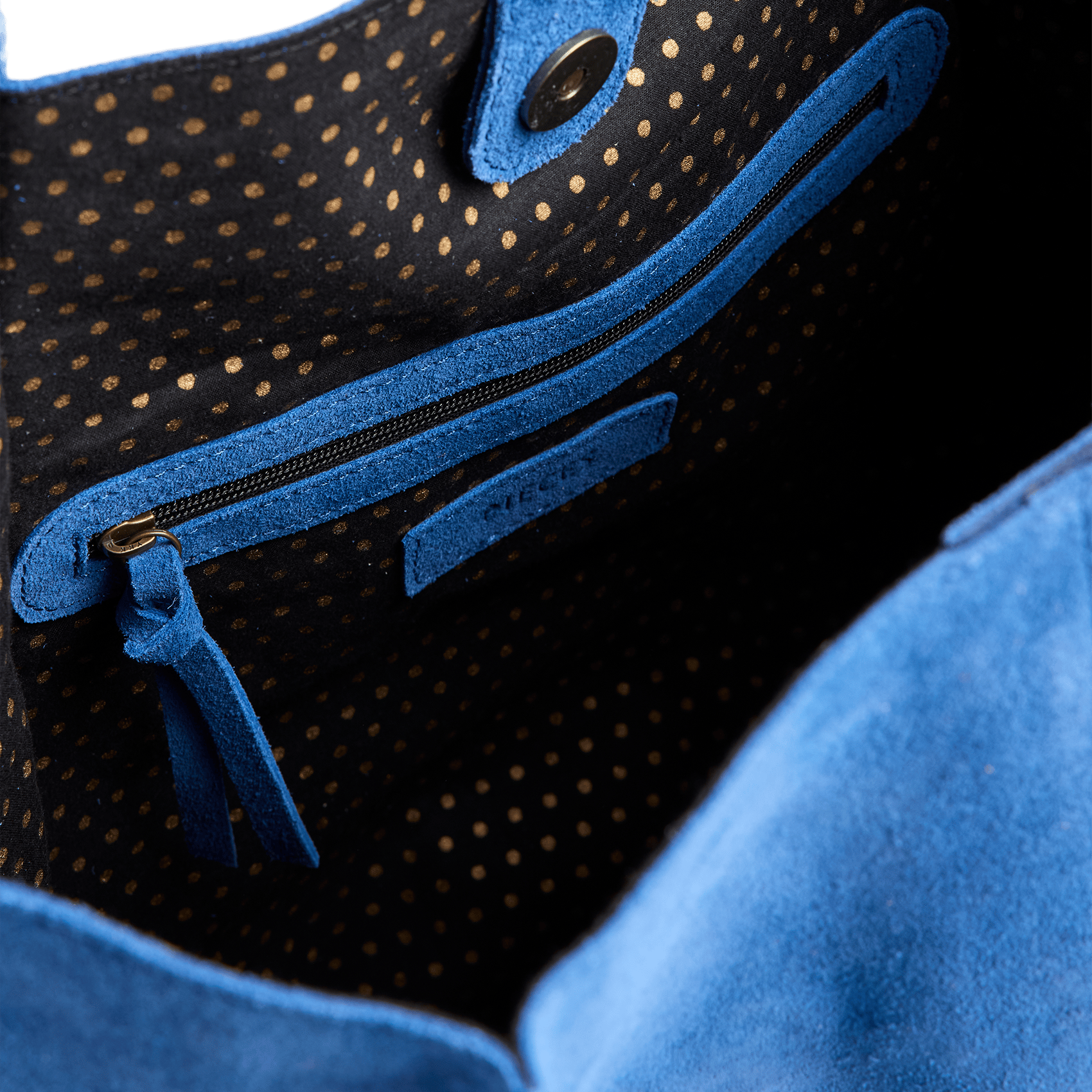 Suède shopper PIECES Blauw